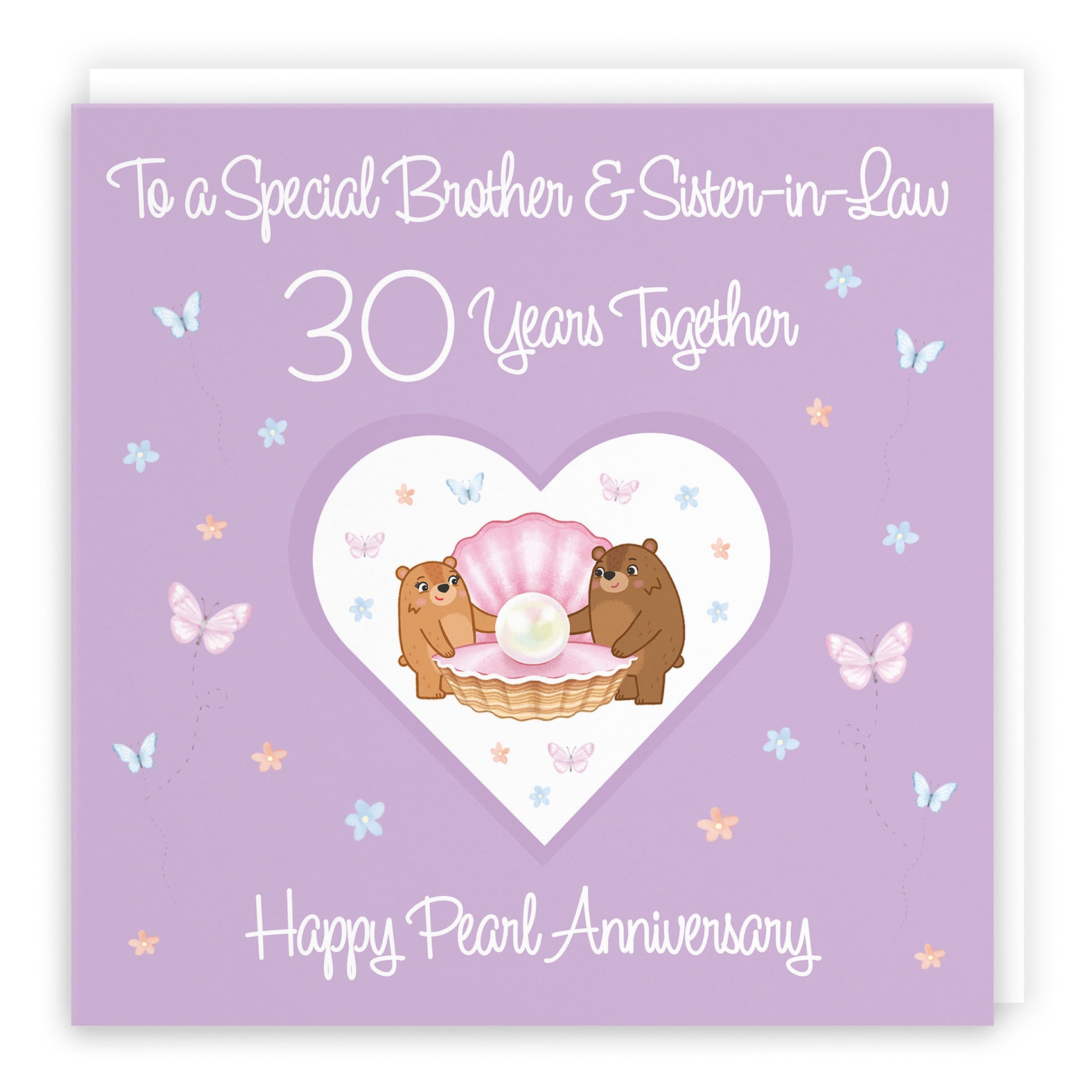 Large Brother & Sister-in-Law 30th Anniversary Card Romantic Meadows - Default Title (B0CXY4CDYM)
