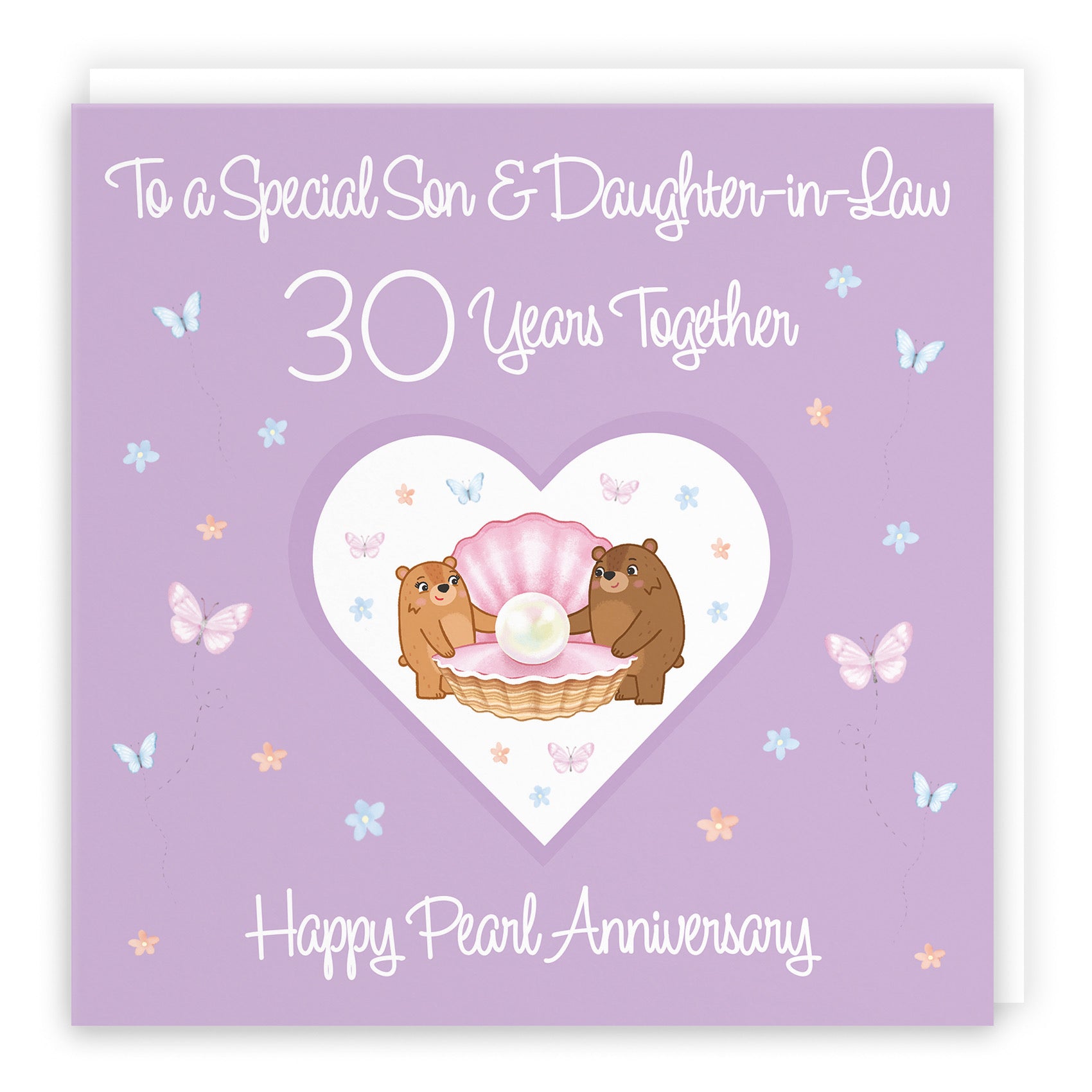 Large Son & Daughter-in-Law 30th Anniversary Card Romantic Meadows - Default Title (B0CXY4K7MD)