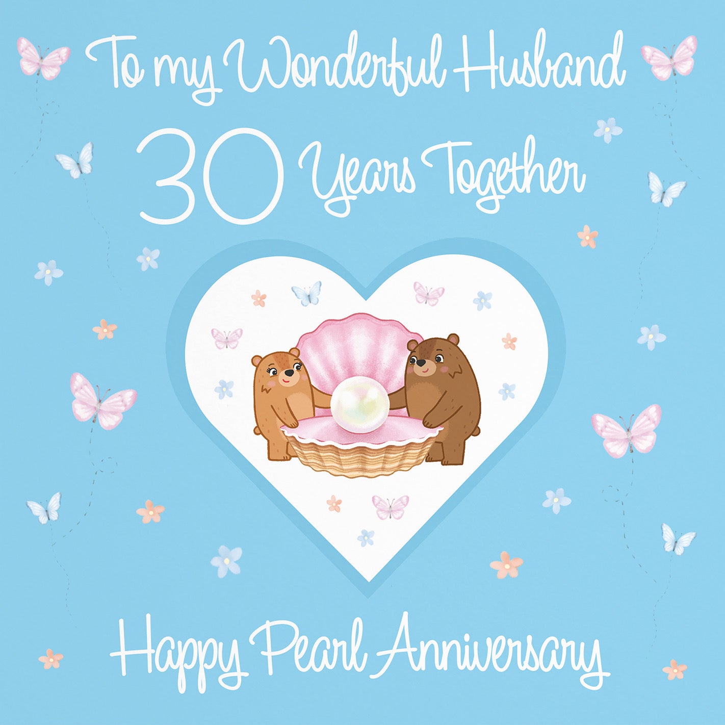 Large Husband 30th Anniversary Card Romantic Meadows - Default Title (B0CXY4S865)