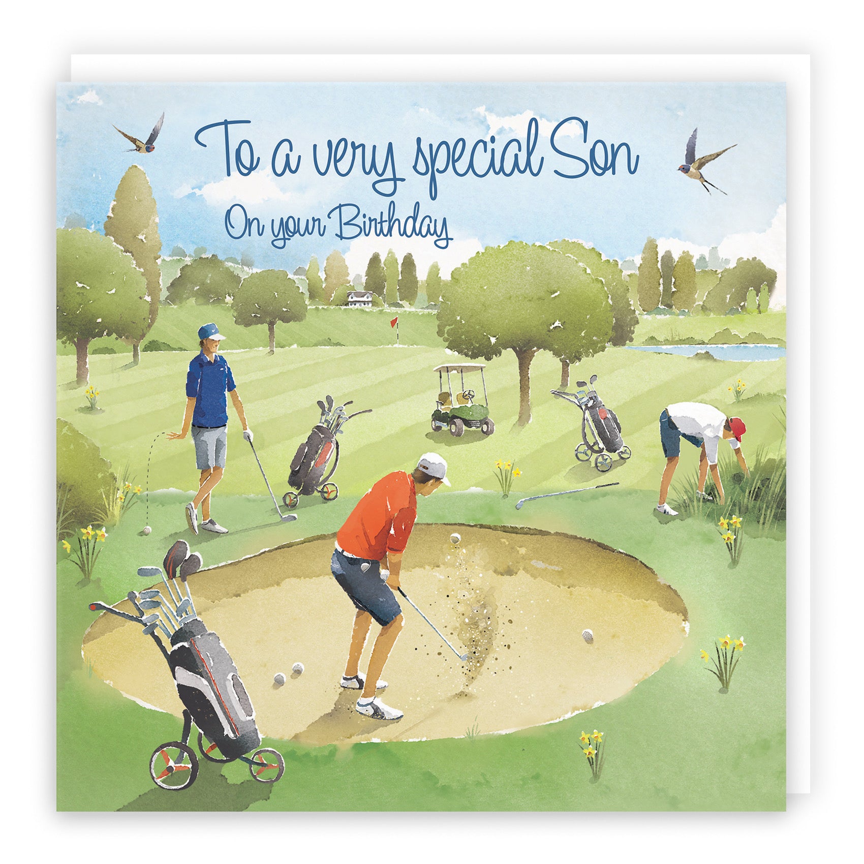 Large Son Golfing Birthday Card Milo's Gallery - Default Title (B0CXY4WY18)