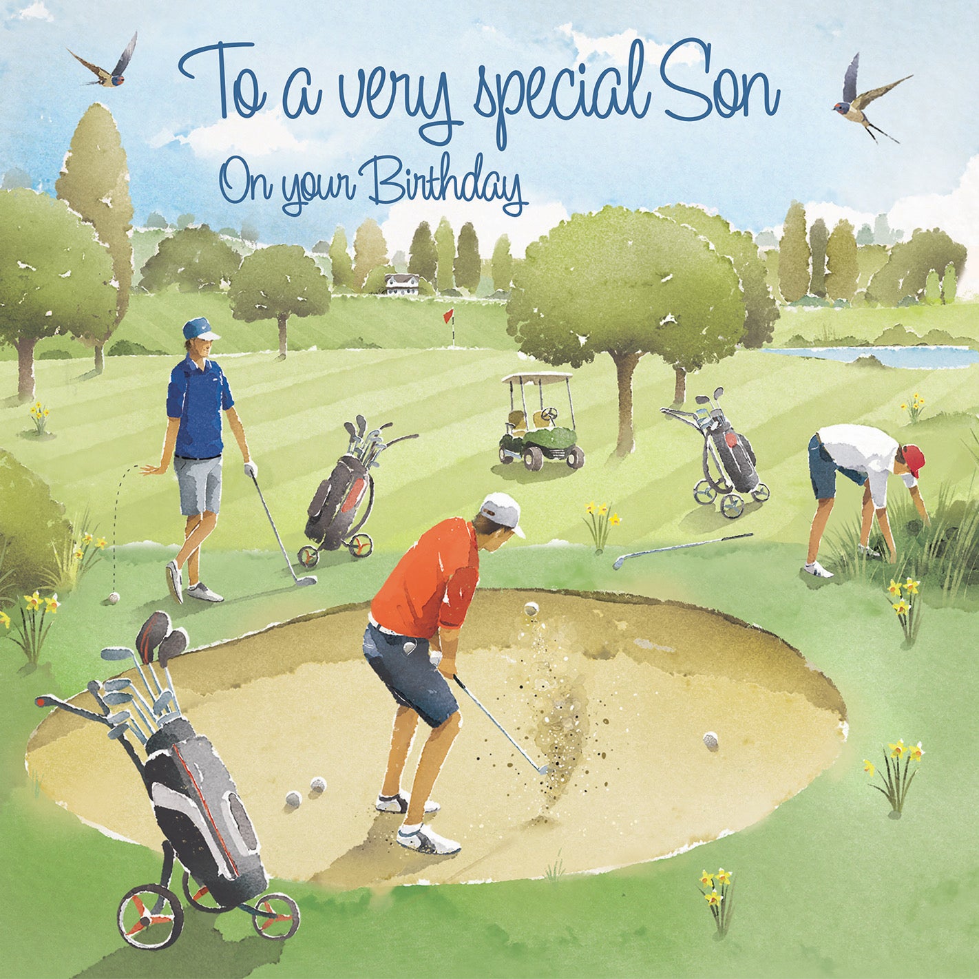 Large Son Golfing Birthday Card Milo's Gallery - Default Title (B0CXY4WY18)