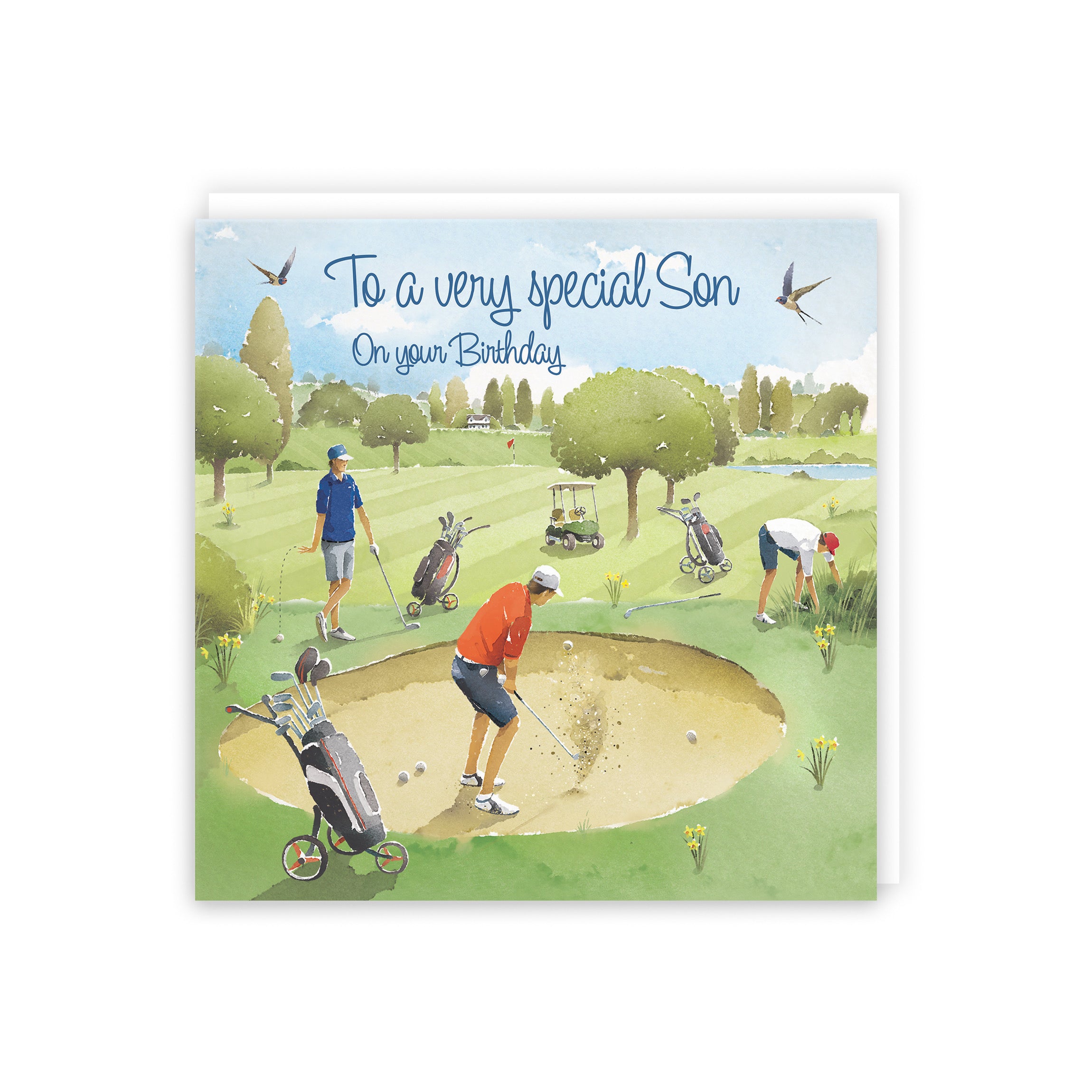 Large Son Golfing Birthday Card Milo's Gallery - Default Title (B0CXY4WY18)