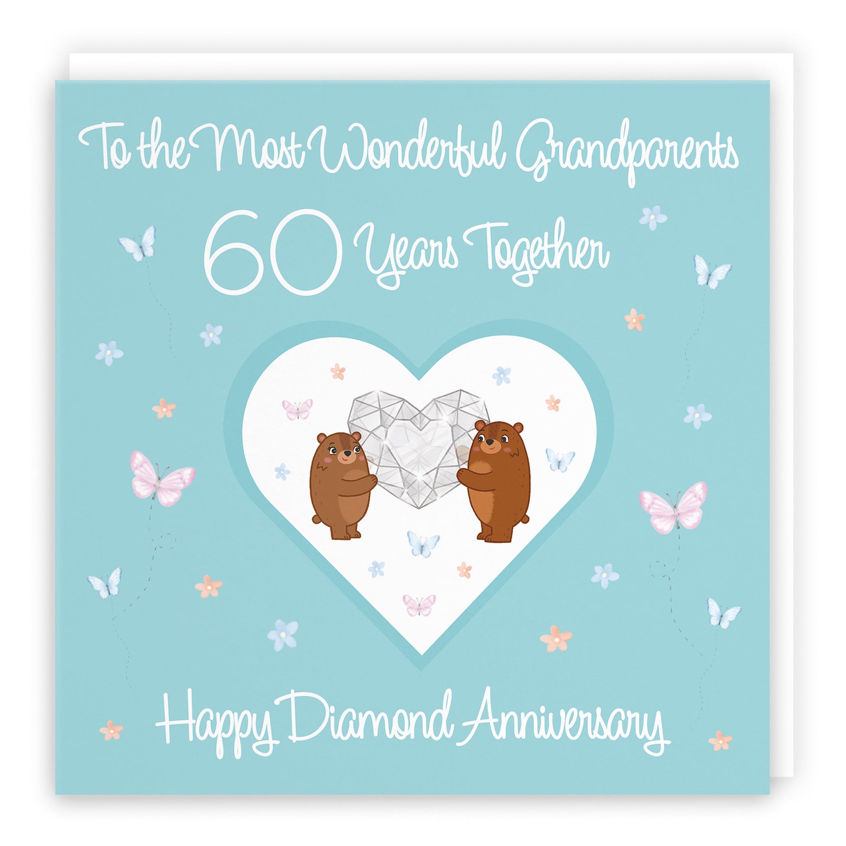 Large Grandparents 60th Anniversary Card Romantic Meadows - Default Title (B0CXY4XRFB)