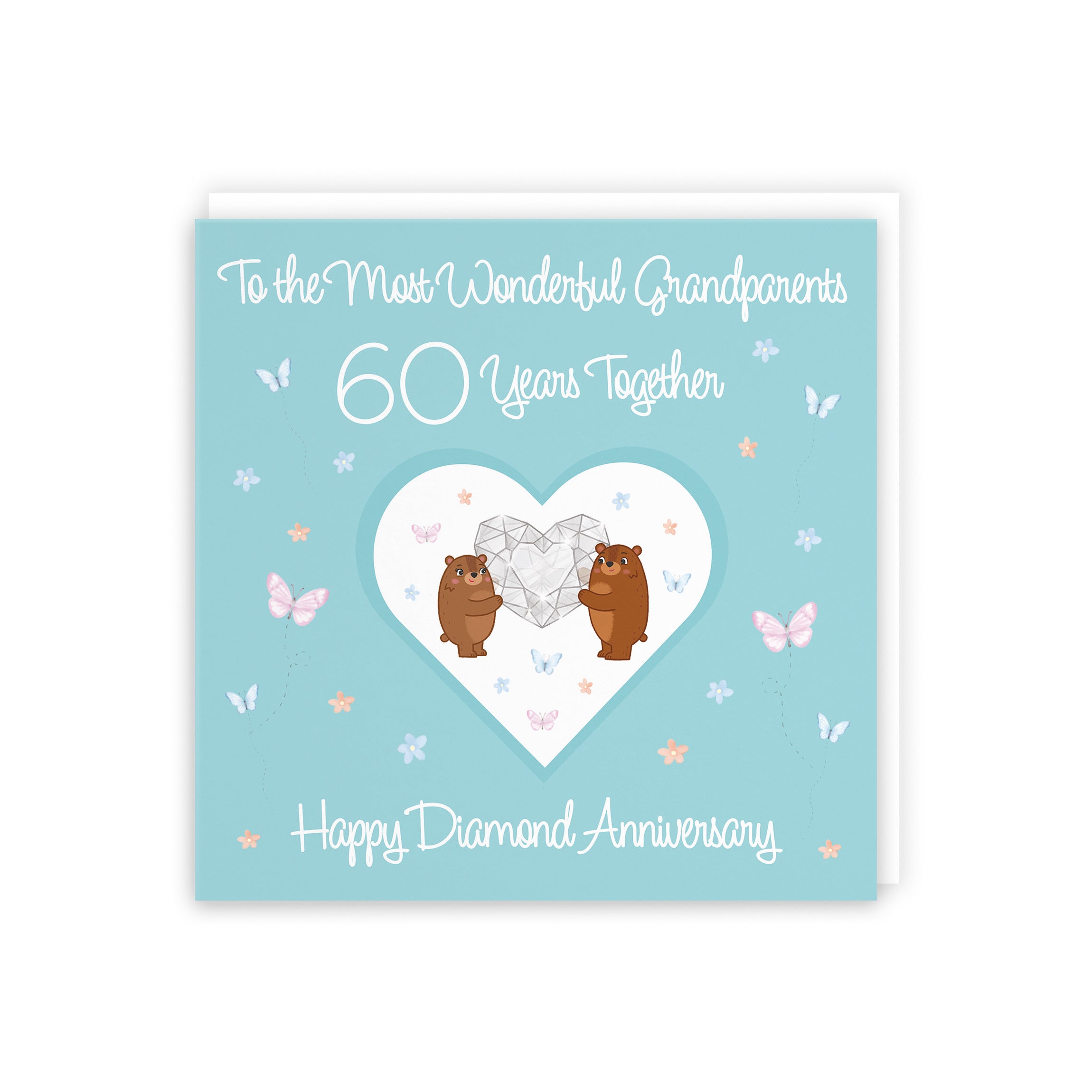 Large Grandparents 60th Anniversary Card Romantic Meadows - Default Title (B0CXY4XRFB)