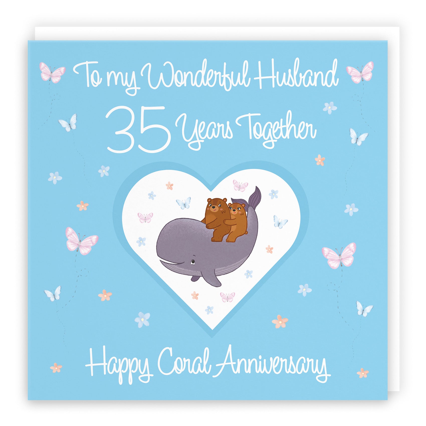 Large Husband 35th Anniversary Card Romantic Meadows - Default Title (B0CXY4Y91S)