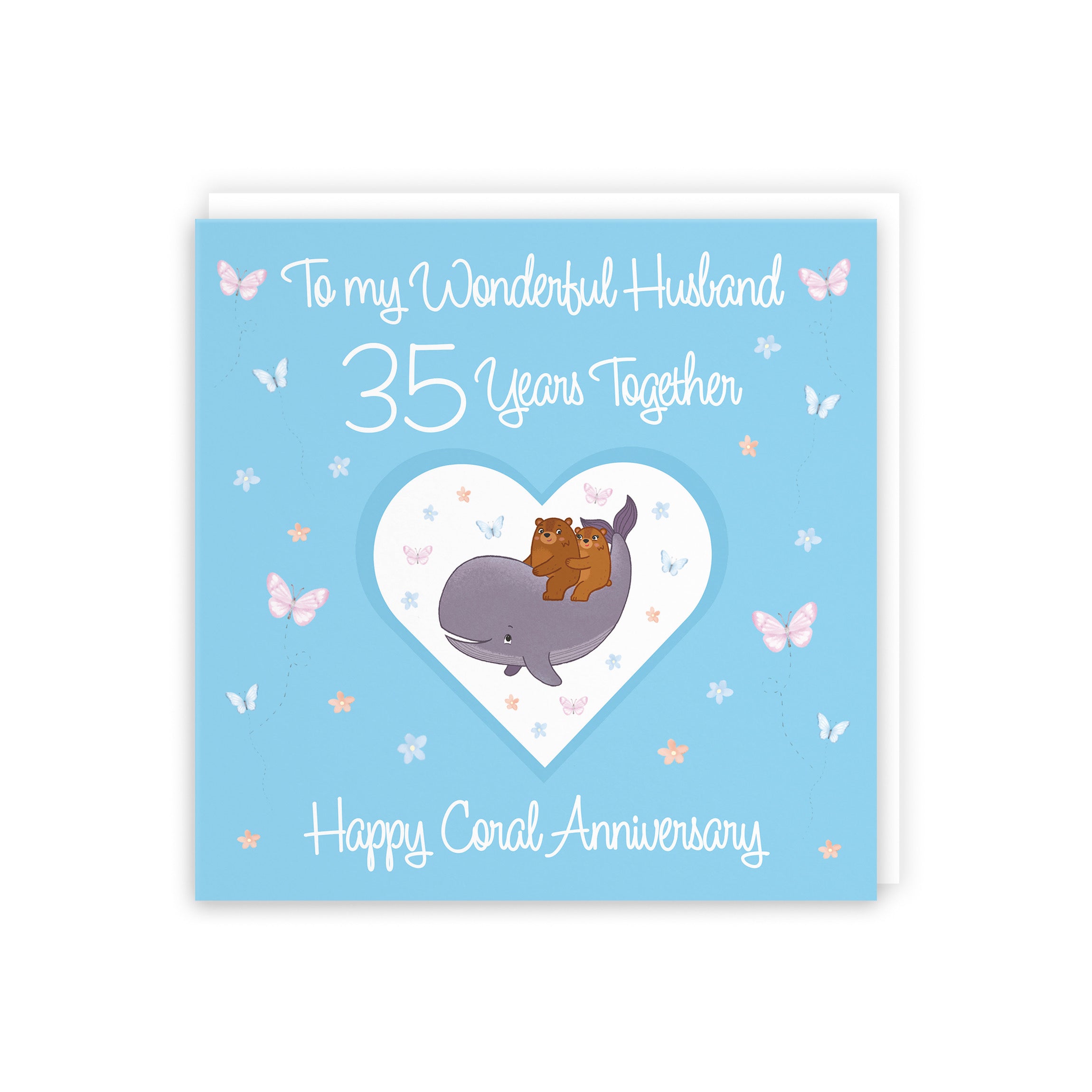 Large Husband 35th Anniversary Card Romantic Meadows - Default Title (B0CXY4Y91S)