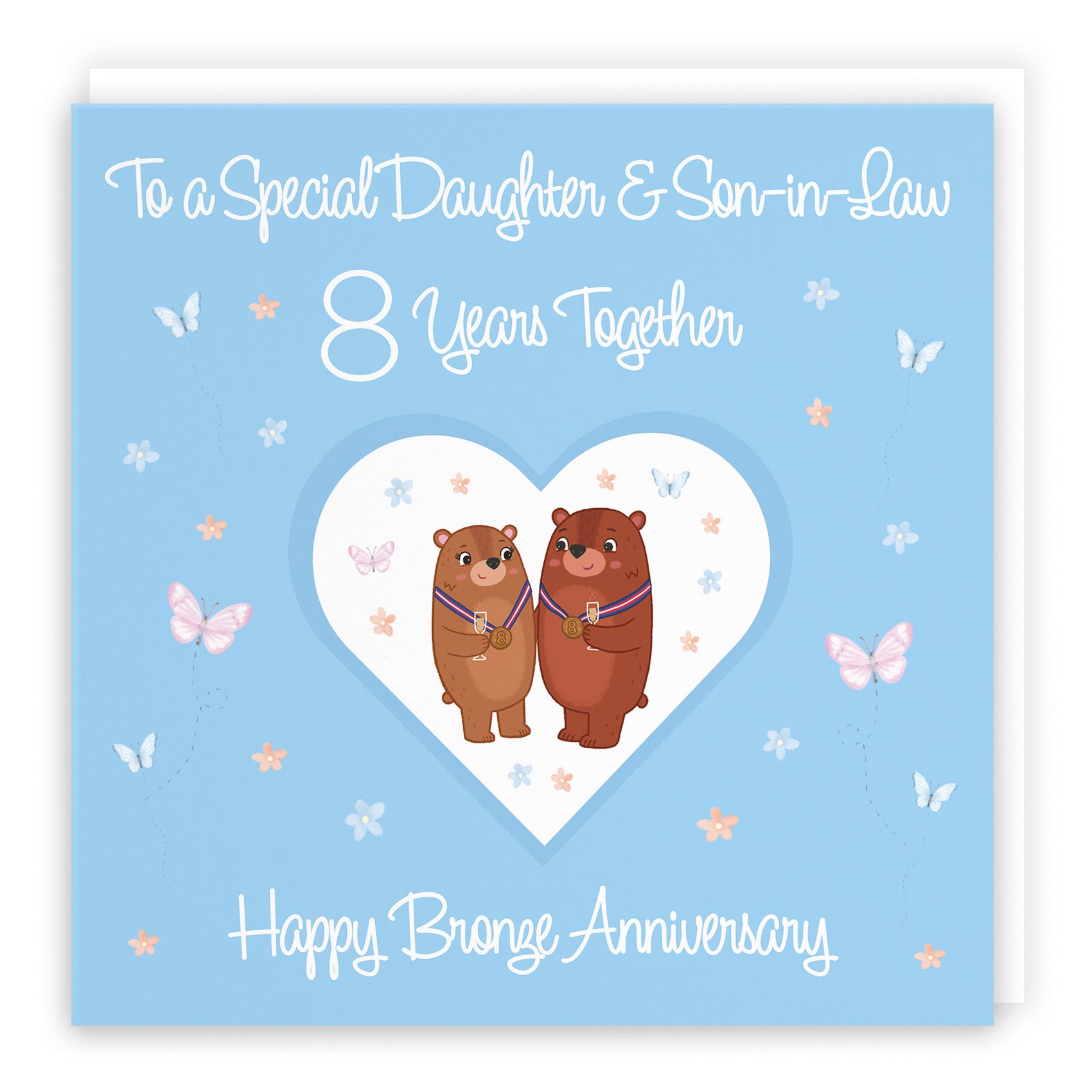 Large Daughter & Son-in-Law 8th Anniversary Card Romantic Meadows - Default Title (B0CXY4ZKRP)