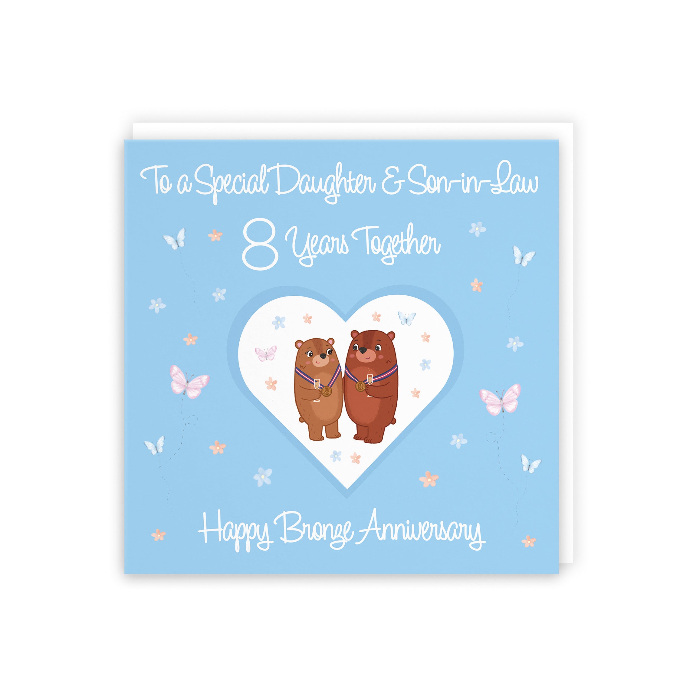 Large Daughter & Son-in-Law 8th Anniversary Card Romantic Meadows - Default Title (B0CXY4ZKRP)