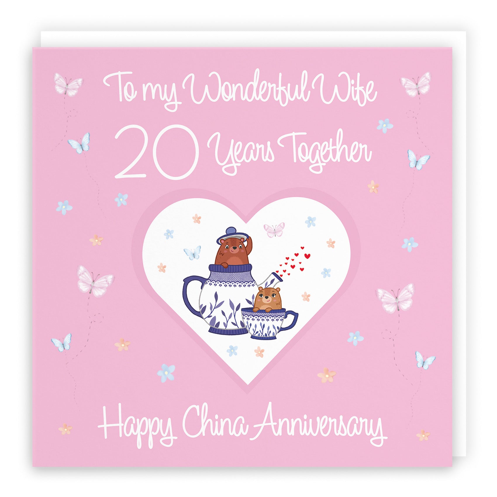 Large Wife 20th Anniversary Card Romantic Meadows - Default Title (B0CXY4ZKRQ)