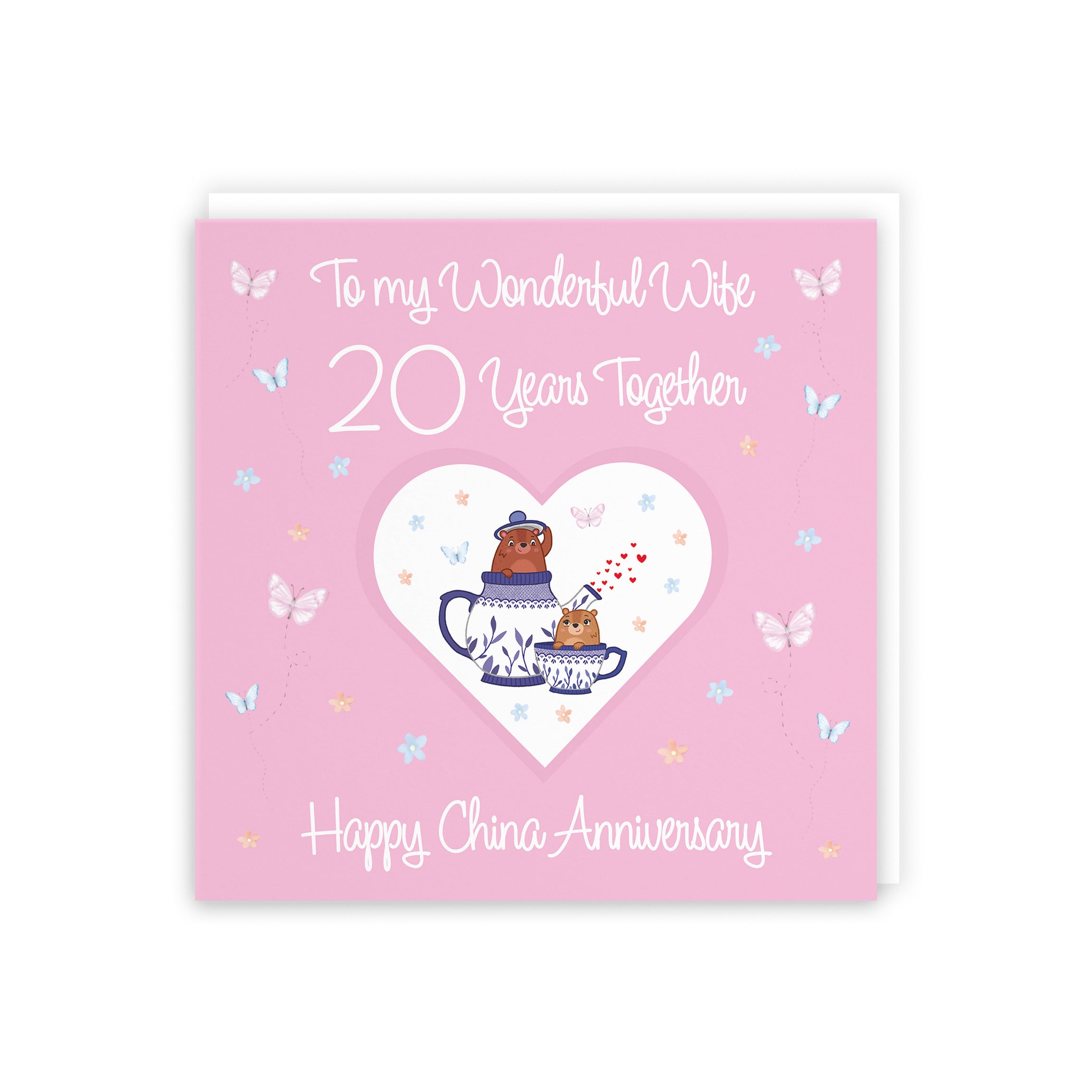 Large Wife 20th Anniversary Card Romantic Meadows - Default Title (B0CXY4ZKRQ)