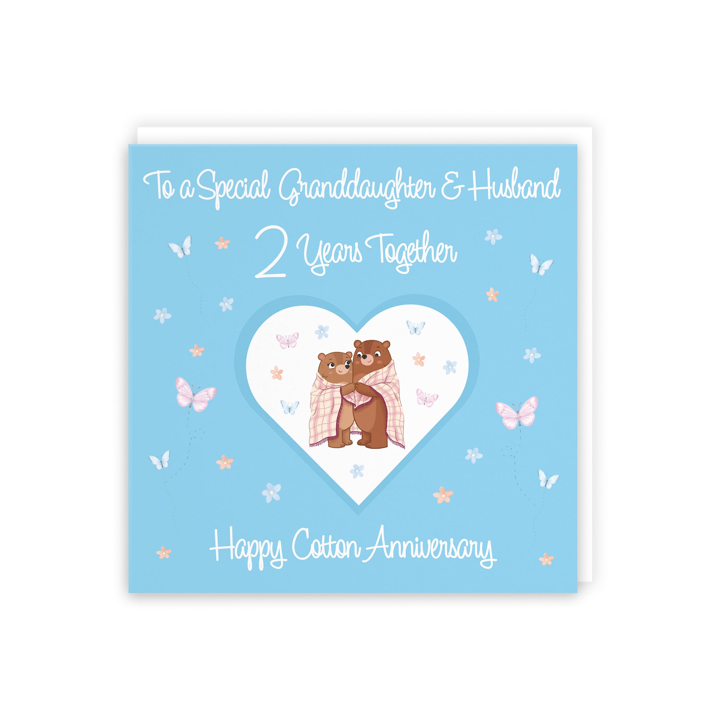 Large Granddaughter & Husband 2nd Anniversary Card Romantic Meadows - Default Title (B0CXY572FD)