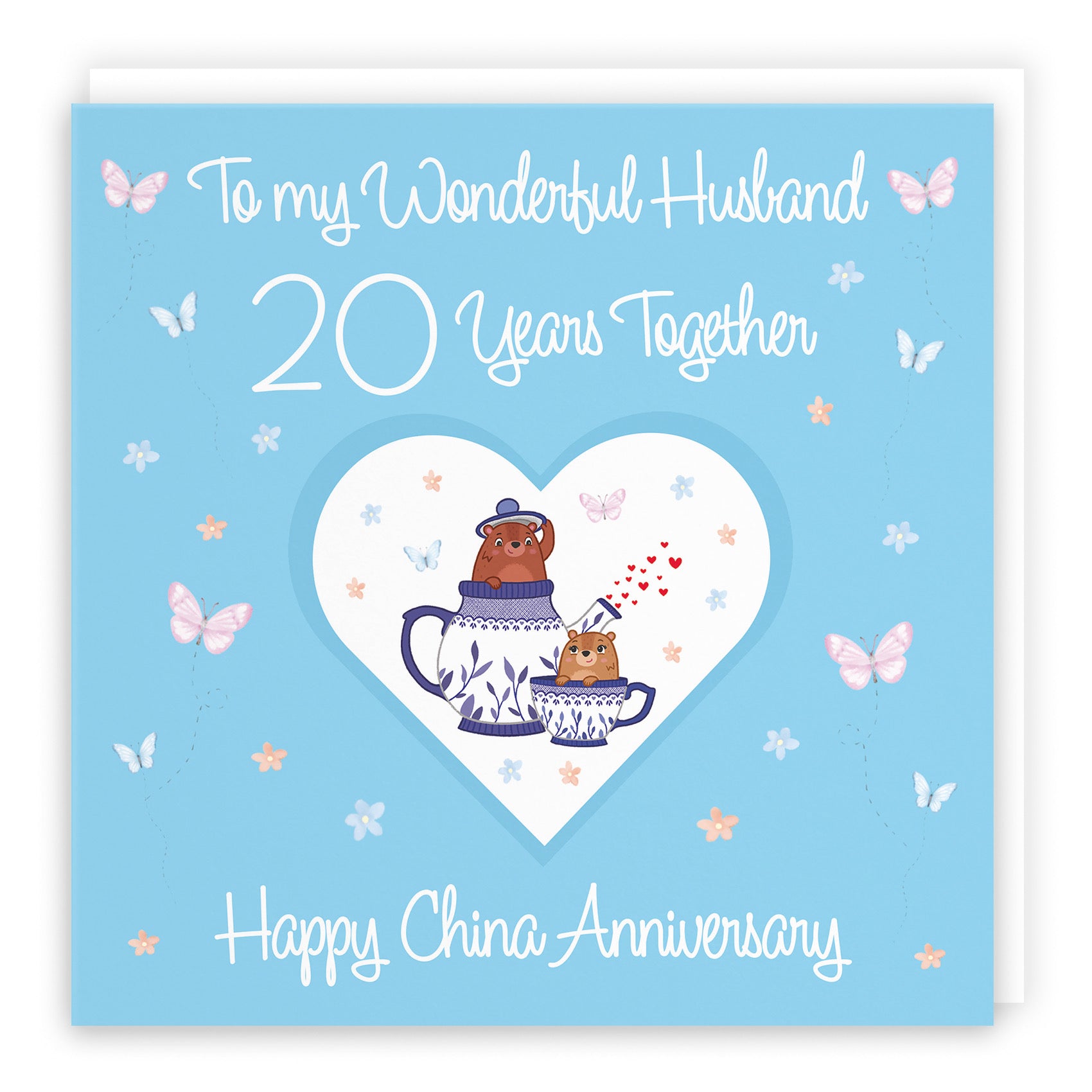 Large Husband 20th Anniversary Card Romantic Meadows - Default Title (B0CXY57FZ7)