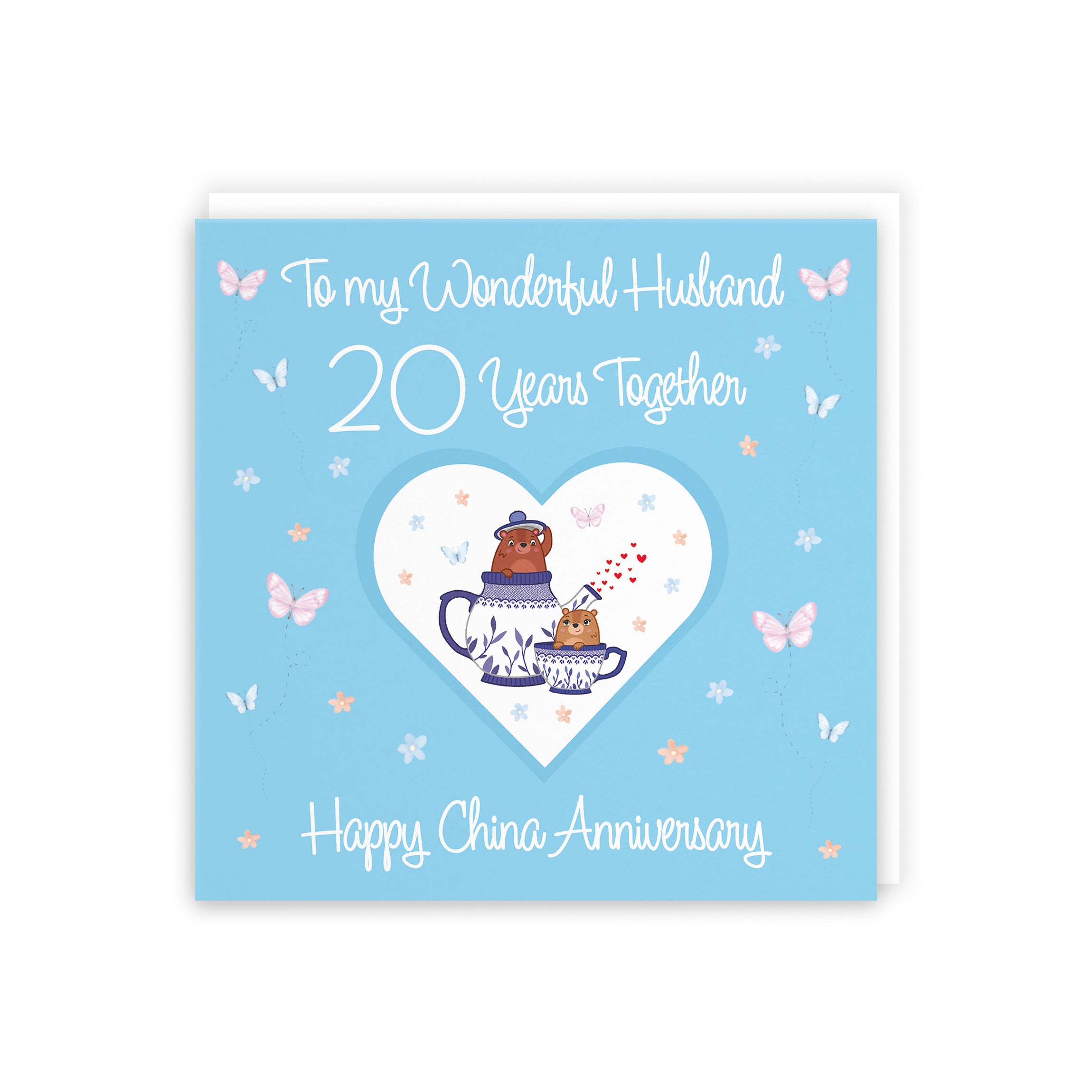 Large Husband 20th Anniversary Card Romantic Meadows - Default Title (B0CXY57FZ7)