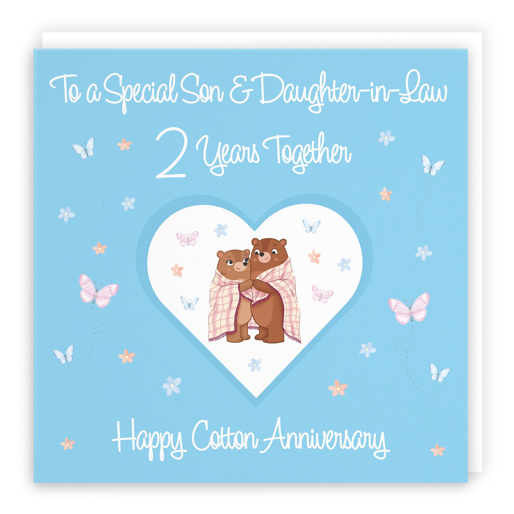 Large Son & Daughter-in-Law 2nd Anniversary Card Romantic Meadows - Default Title (B0CXY5F9P6)