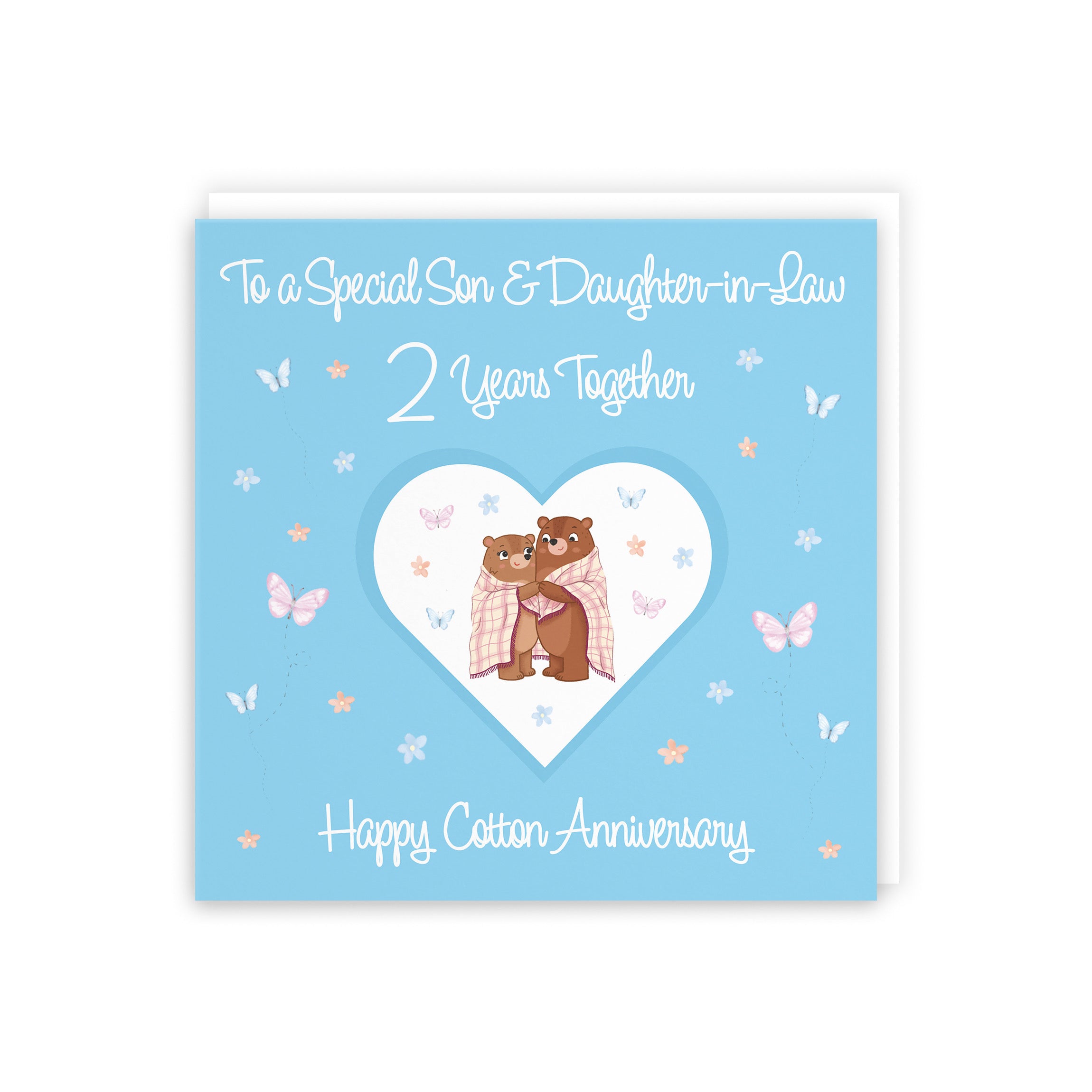 Large Son & Daughter-in-Law 2nd Anniversary Card Romantic Meadows - Default Title (B0CXY5F9P6)