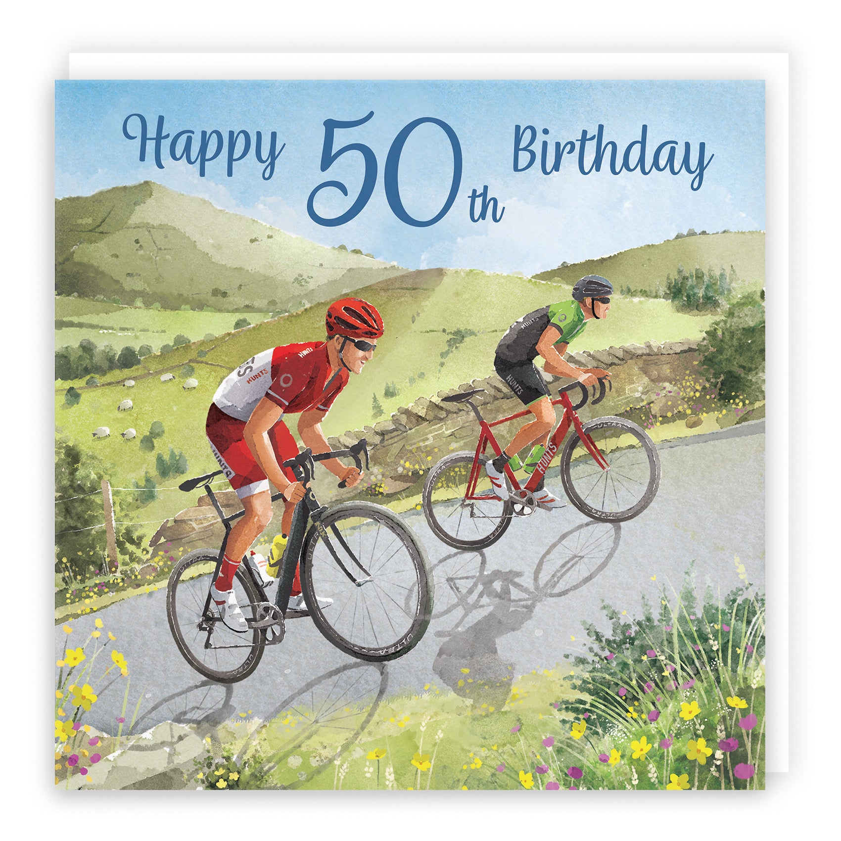 Large Road Cycling 50th Birthday Card Milo's Gallery - Default Title (B0CXY5FYKQ)