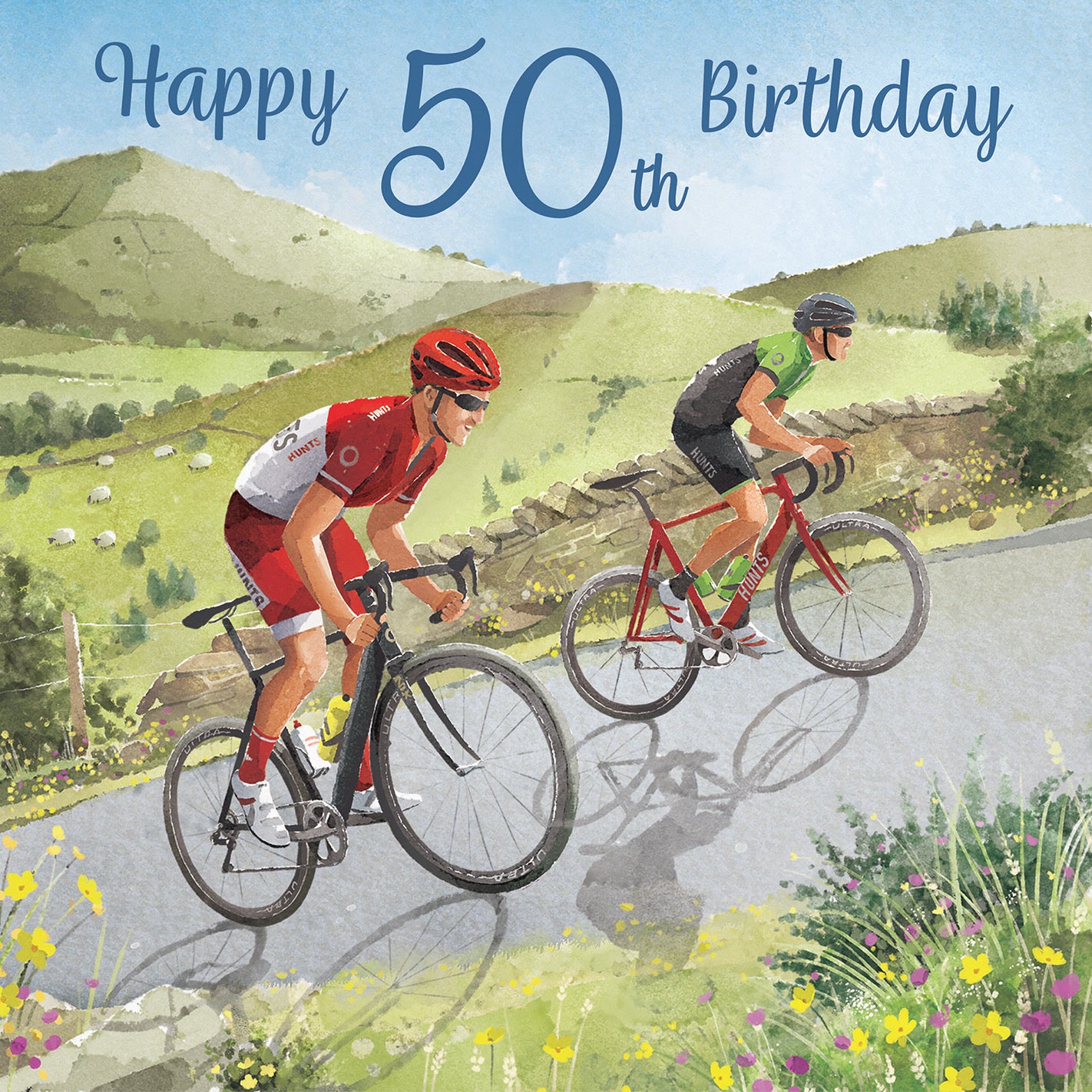 Large Road Cycling 50th Birthday Card Milo's Gallery - Default Title (B0CXY5FYKQ)