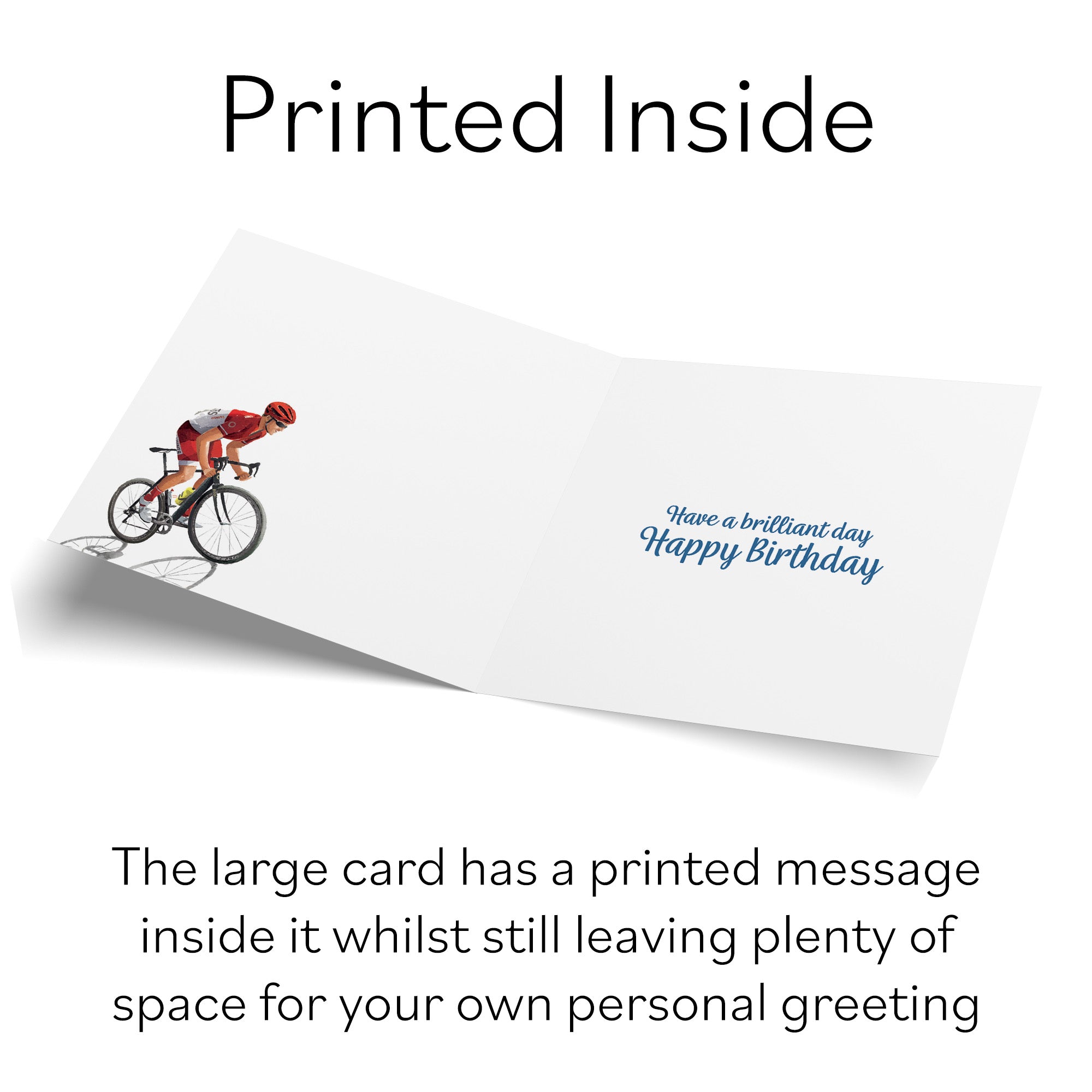 Large Road Cycling 50th Birthday Card Milo's Gallery - Default Title (B0CXY5FYKQ)