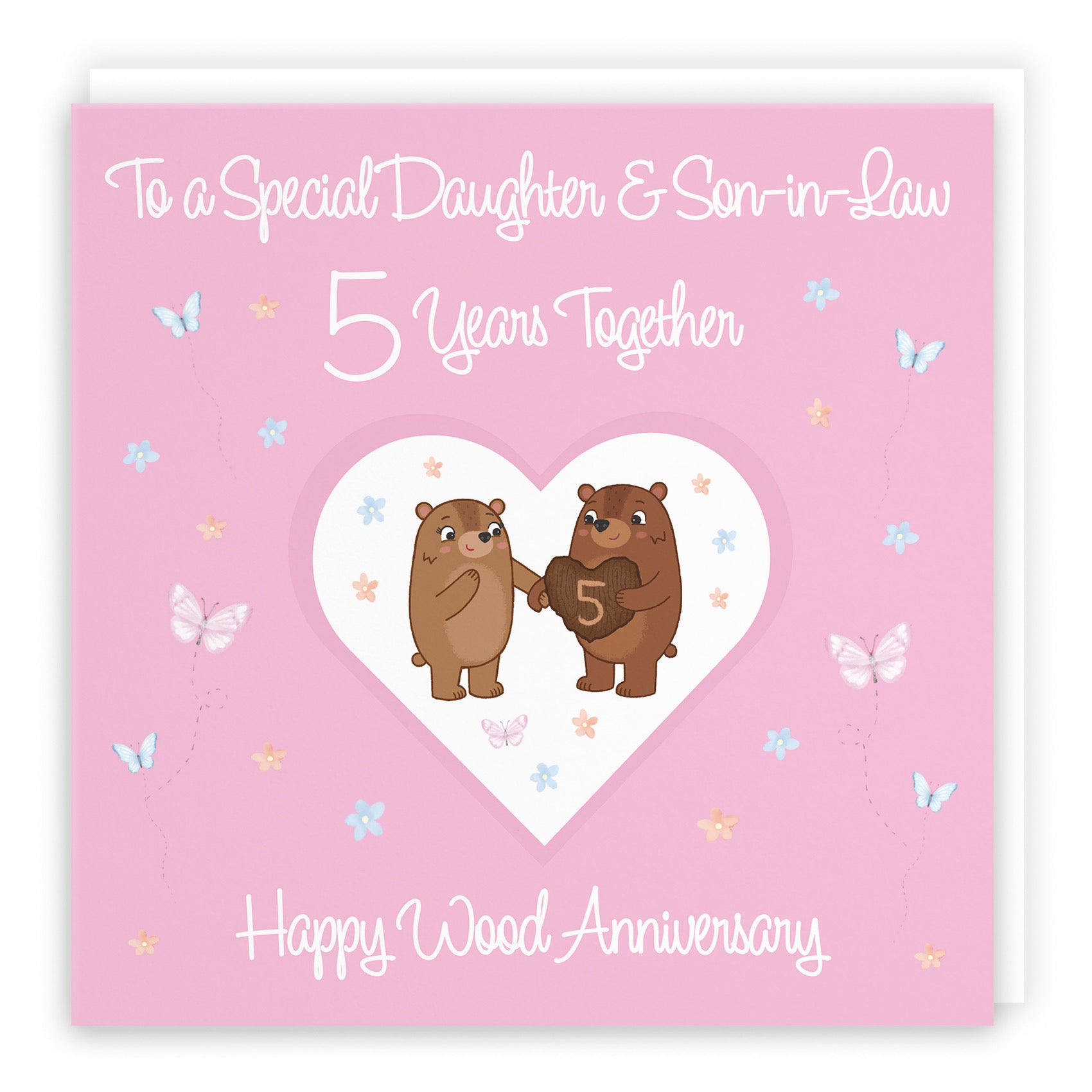 Large Daughter & Son-in-Law 5th Anniversary Card Romantic Meadows - Default Title (B0CXY5FYKR)