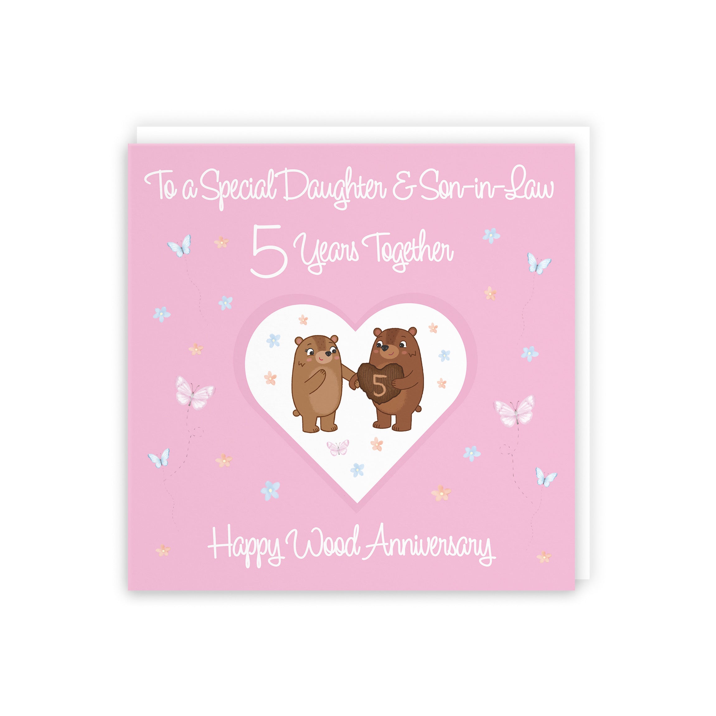 Large Daughter & Son-in-Law 5th Anniversary Card Romantic Meadows - Default Title (B0CXY5FYKR)