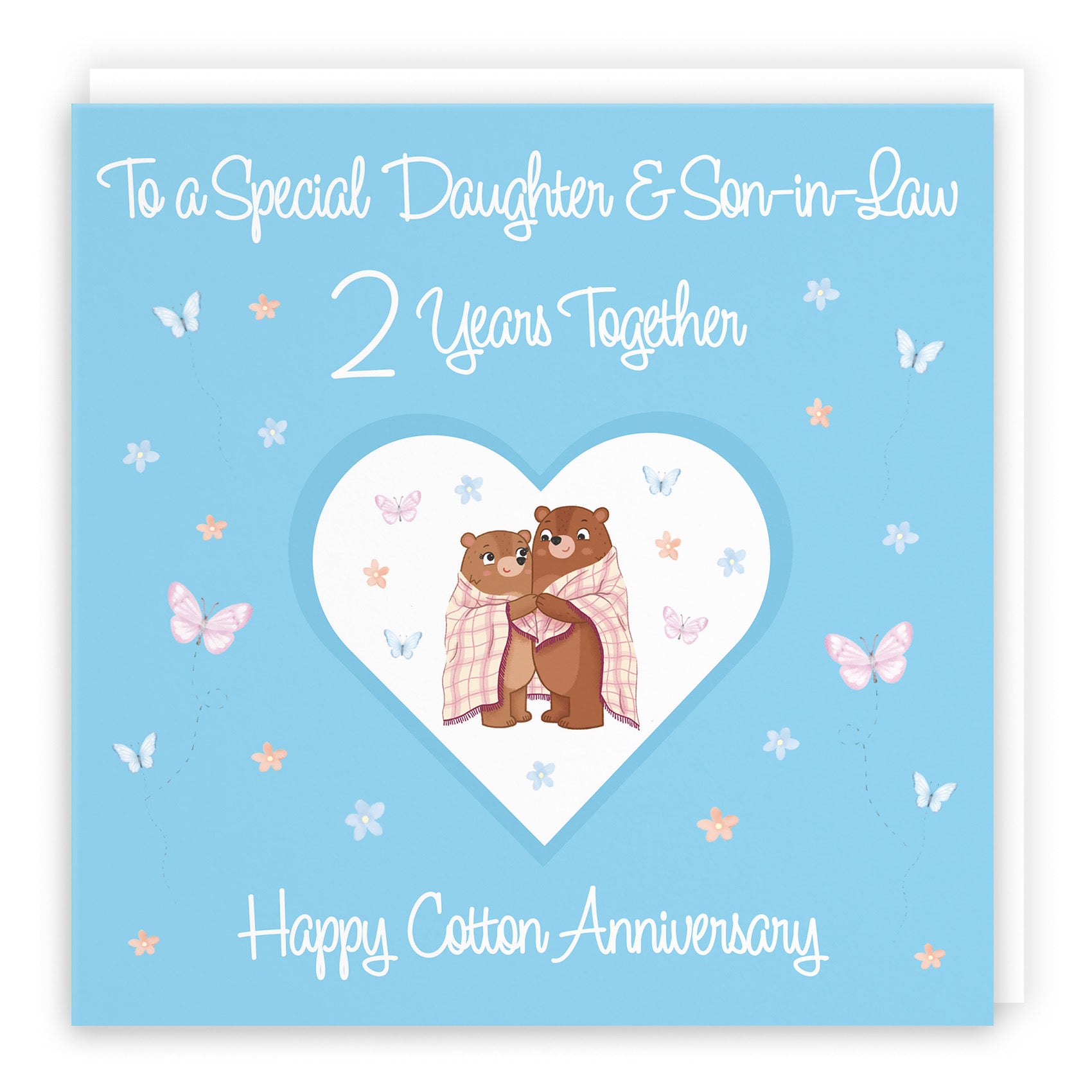 Large Daughter & Son-in-Law 2nd Anniversary Card Romantic Meadows - Default Title (B0CXY5HXP8)