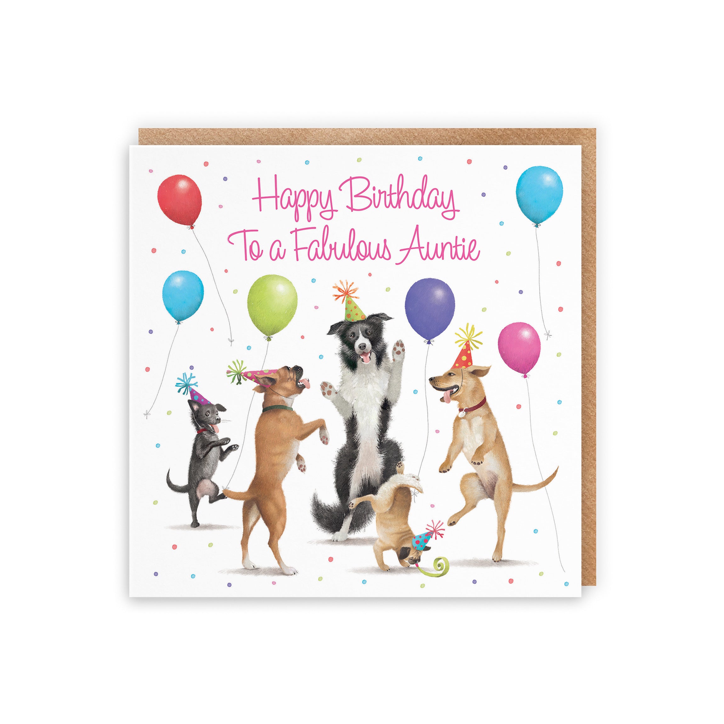 Large Auntie Birthday Card Dancing Dogs Milo's Gallery - Default Title (B0CXY5KFKM)