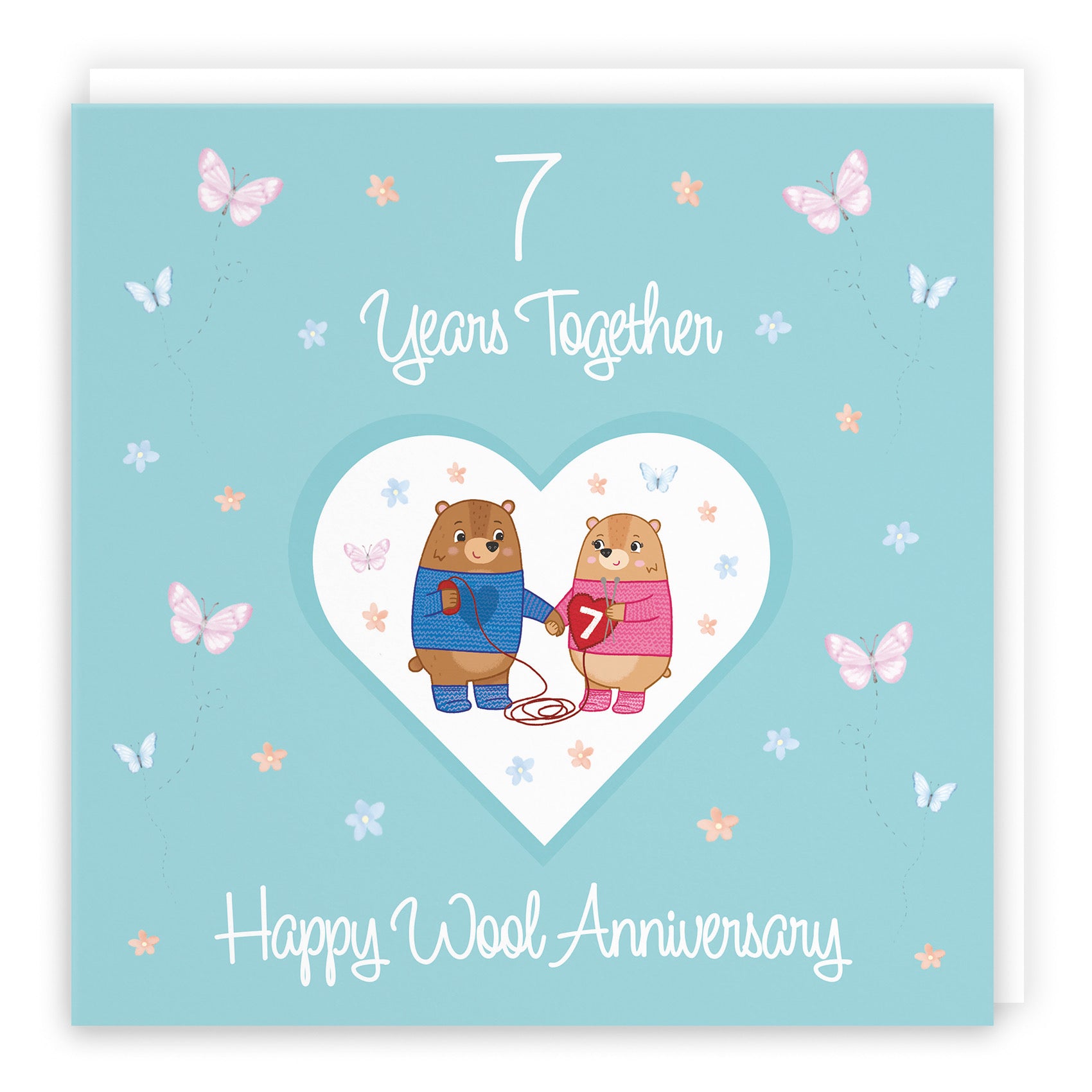 Large 7th Anniversary Card Romantic Meadows - Default Title (B0CXY5NVDV)