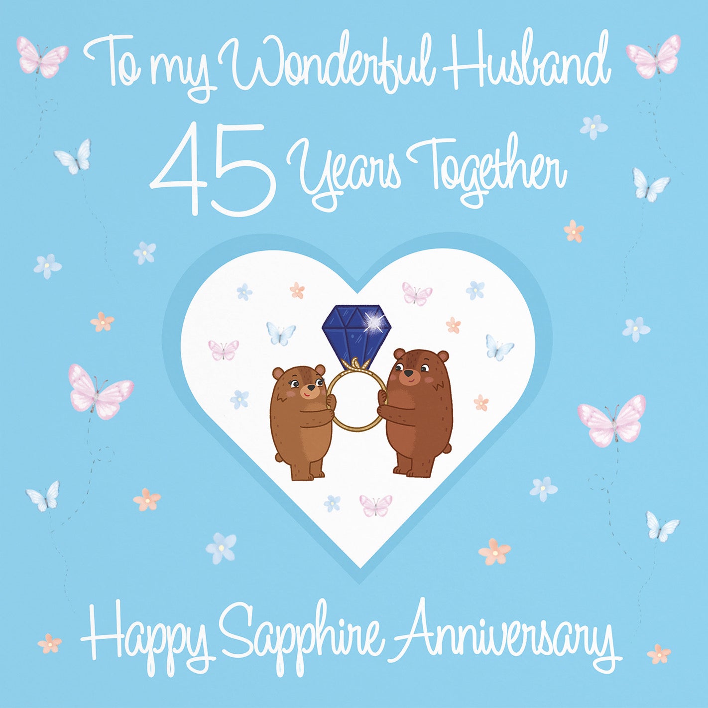 Large Husband 45th Anniversary Card Romantic Meadows - Default Title (B0CXY5QK1F)