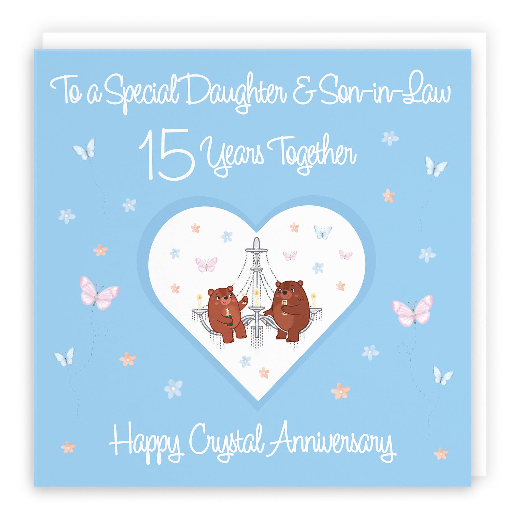 Large Daughter & Son-in-Law 15th Anniversary Card Romantic Meadows - Default Title (B0CXY5RPPM)