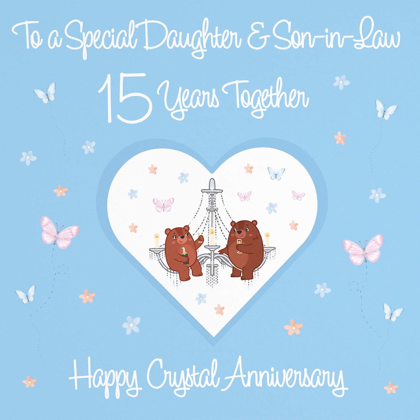 Large Daughter & Son-in-Law 15th Anniversary Card Romantic Meadows - Default Title (B0CXY5RPPM)