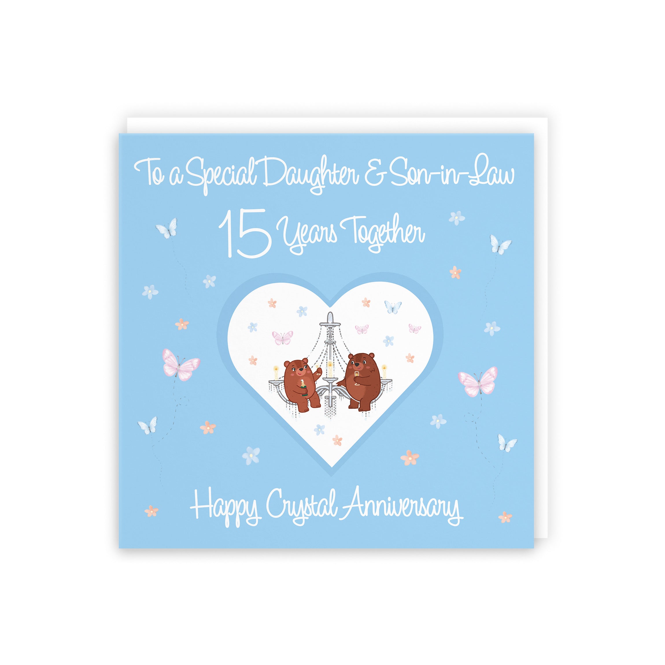 Large Daughter & Son-in-Law 15th Anniversary Card Romantic Meadows - Default Title (B0CXY5RPPM)