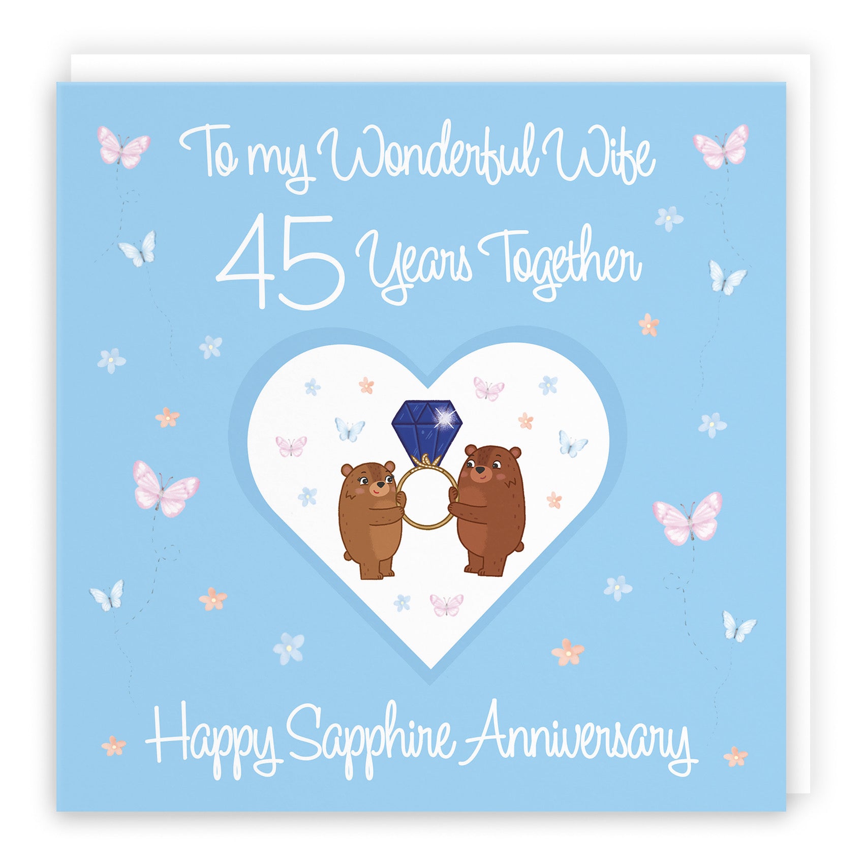 Large Wife 45th Anniversary Card Romantic Meadows - Default Title (B0CXY5RPPN)