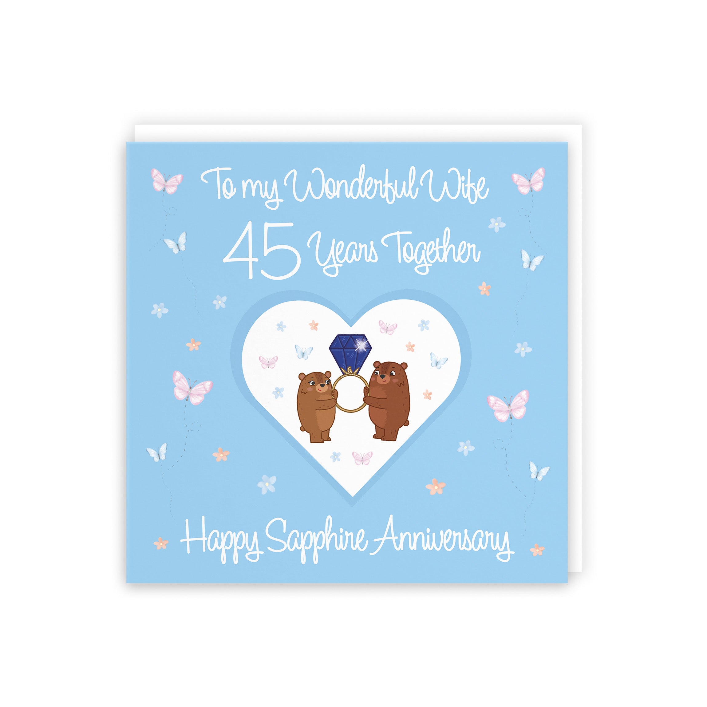 Large Wife 45th Anniversary Card Romantic Meadows - Default Title (B0CXY5RPPN)