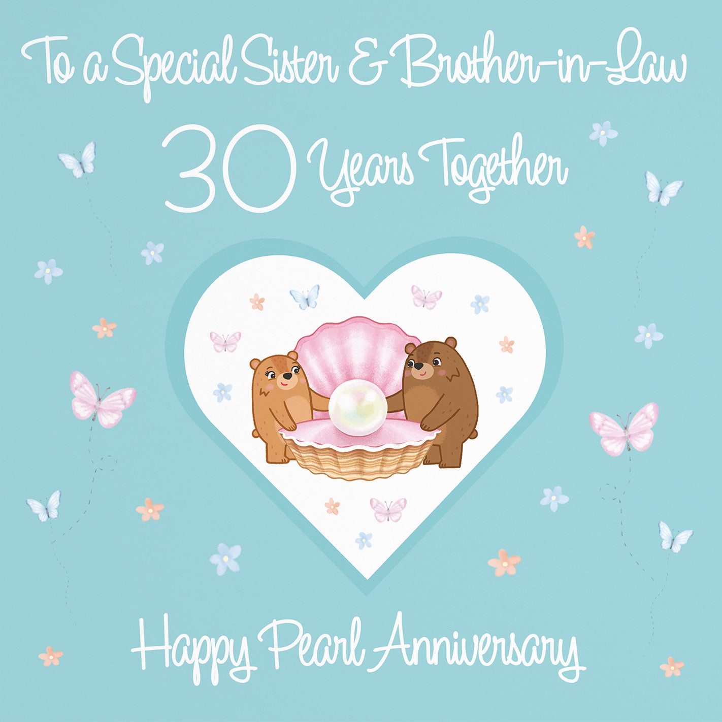 Large Sister & Brother-in-Law 30th Anniversary Card Romantic Meadows - Default Title (B0CXY5T19B)