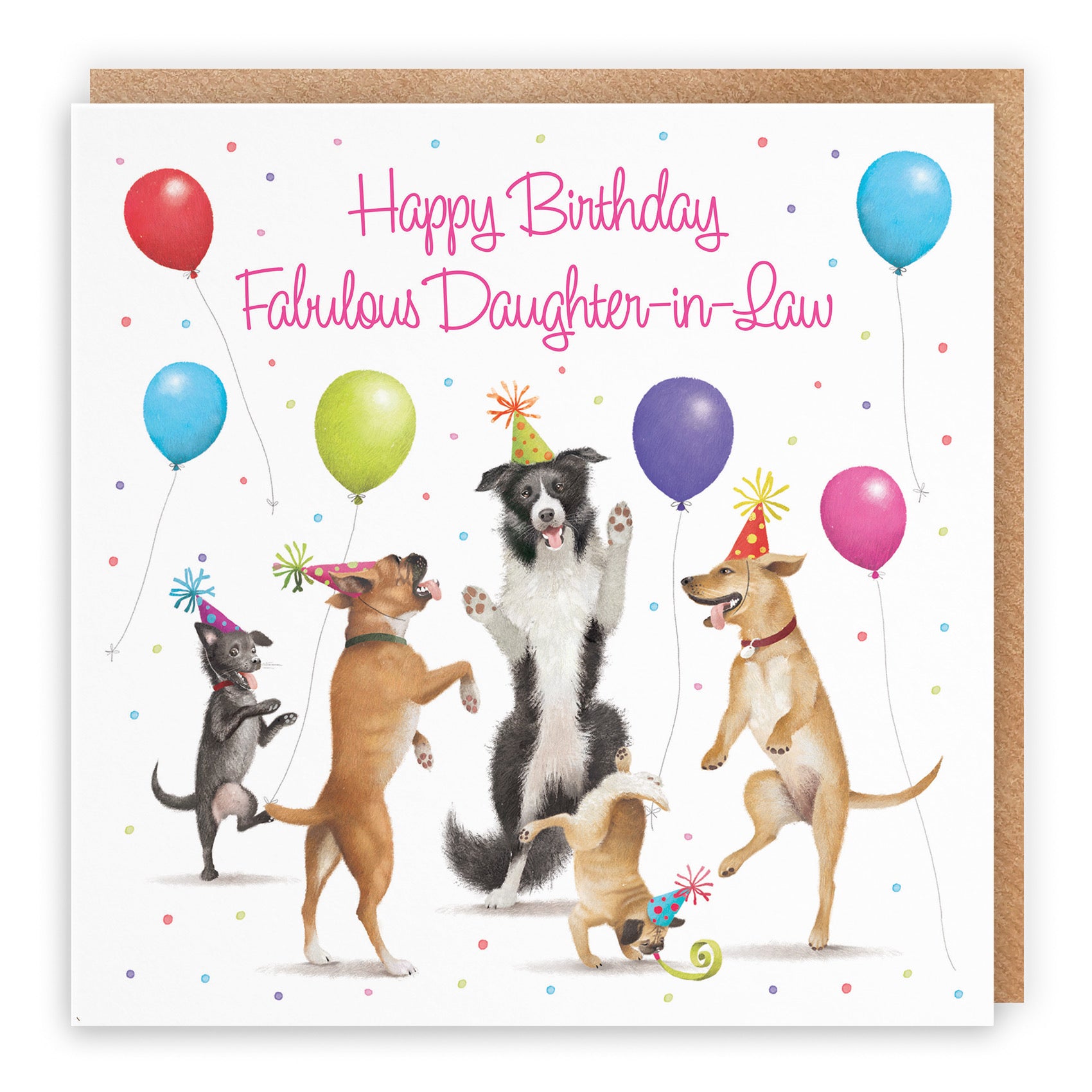 Large Daughter-in-Law Birthday Card Dancing Dogs Milo's Gallery - Default Title (B0CXY63NWN)