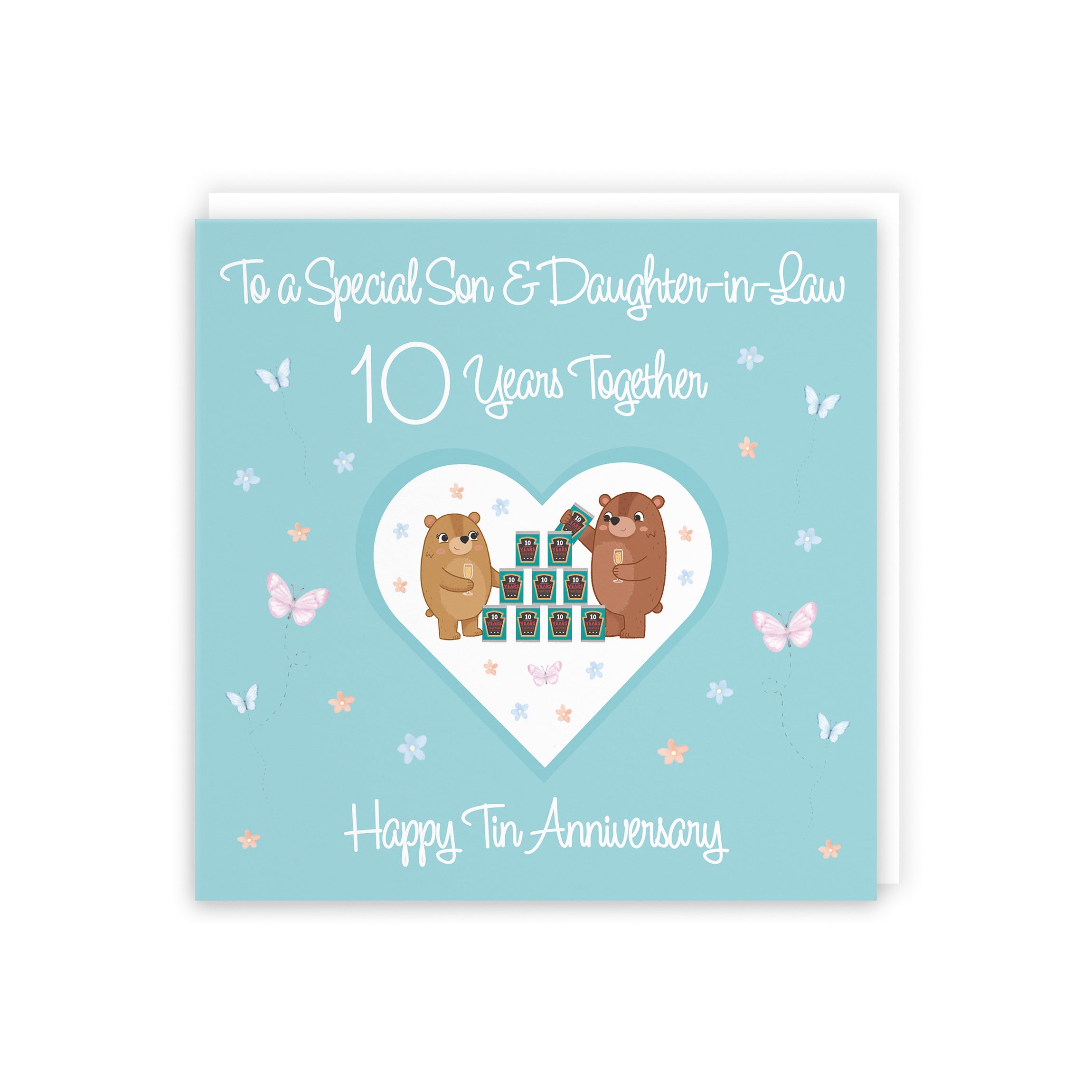 Large Son & Daughter-in-Law 10th Anniversary Card Romantic Meadows - Default Title (B0CXY64H1W)