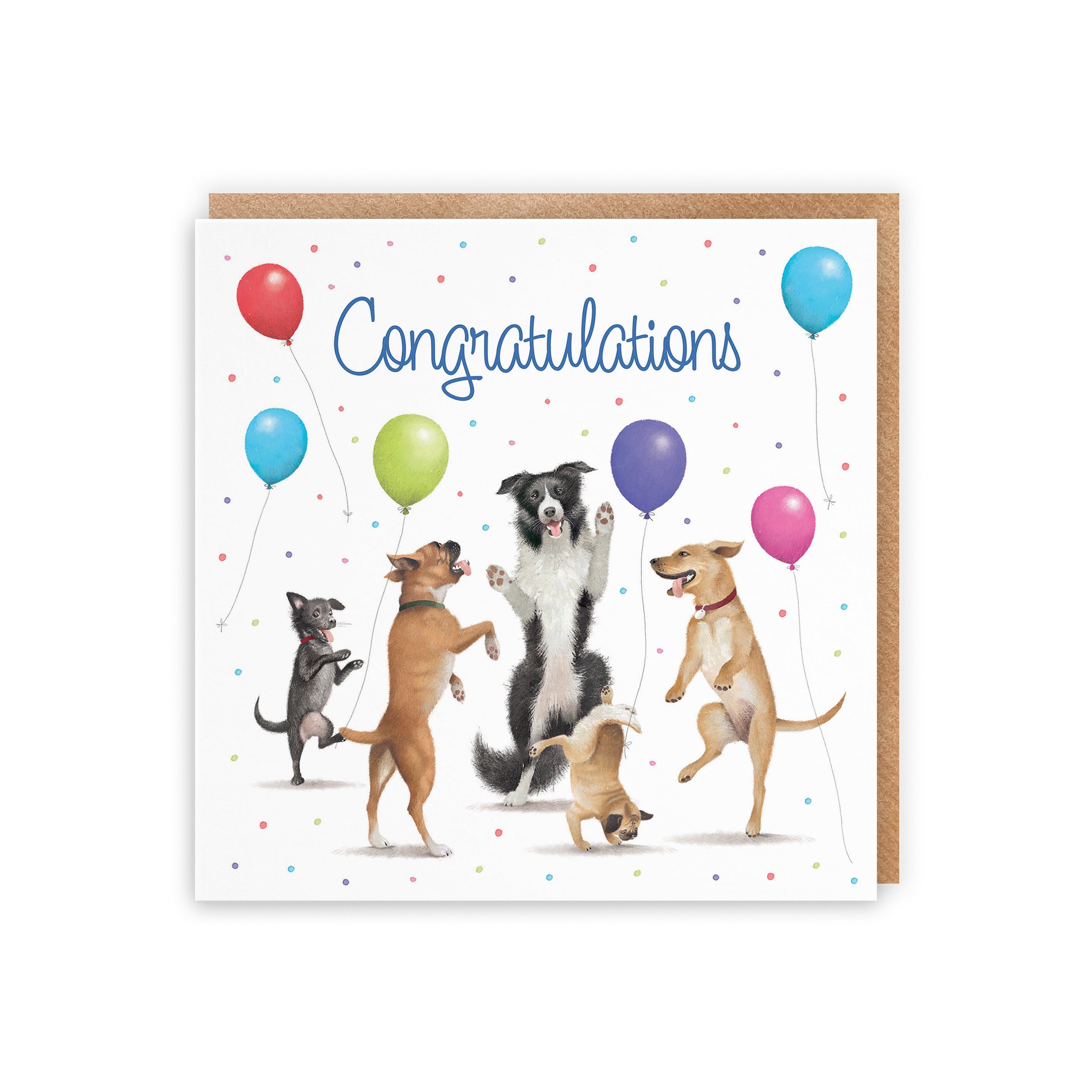 Large Congratulations Card Dancing Dogs Milo's Gallery - Default Title (B0CXY67QL8)