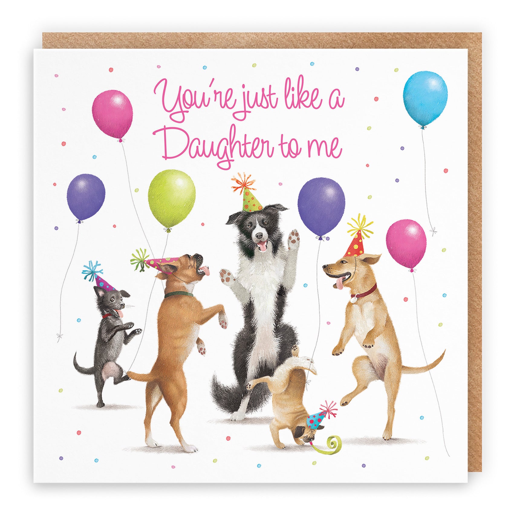 Large Like A Daughter Birthday Card Dancing Dogs Milo's Gallery - Default Title (B0CXY6B484)