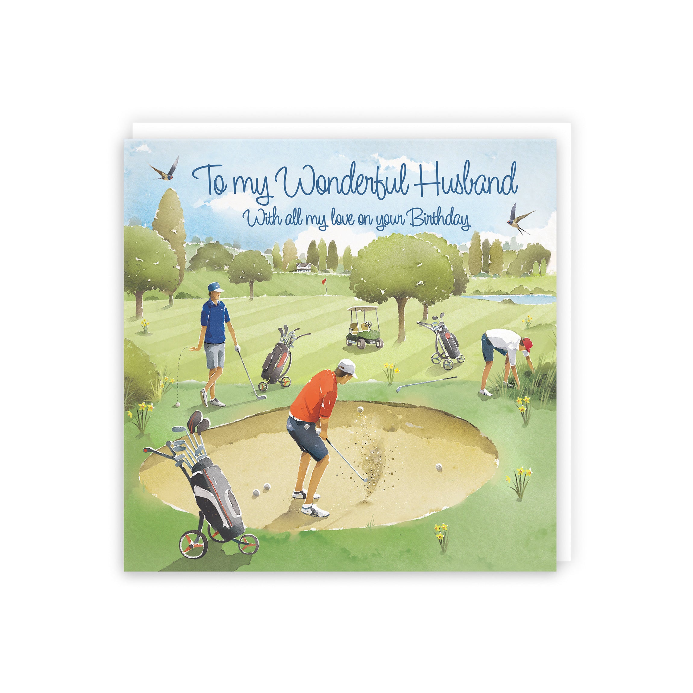 Large Husband Golfing Birthday Card Milo's Gallery - Default Title (B0CXY6YH9W)