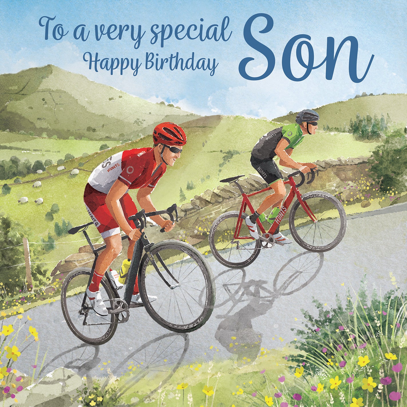 Large Son Road Cycling Birthday Card Milo's Gallery - Default Title (B0CXY6YKB7)