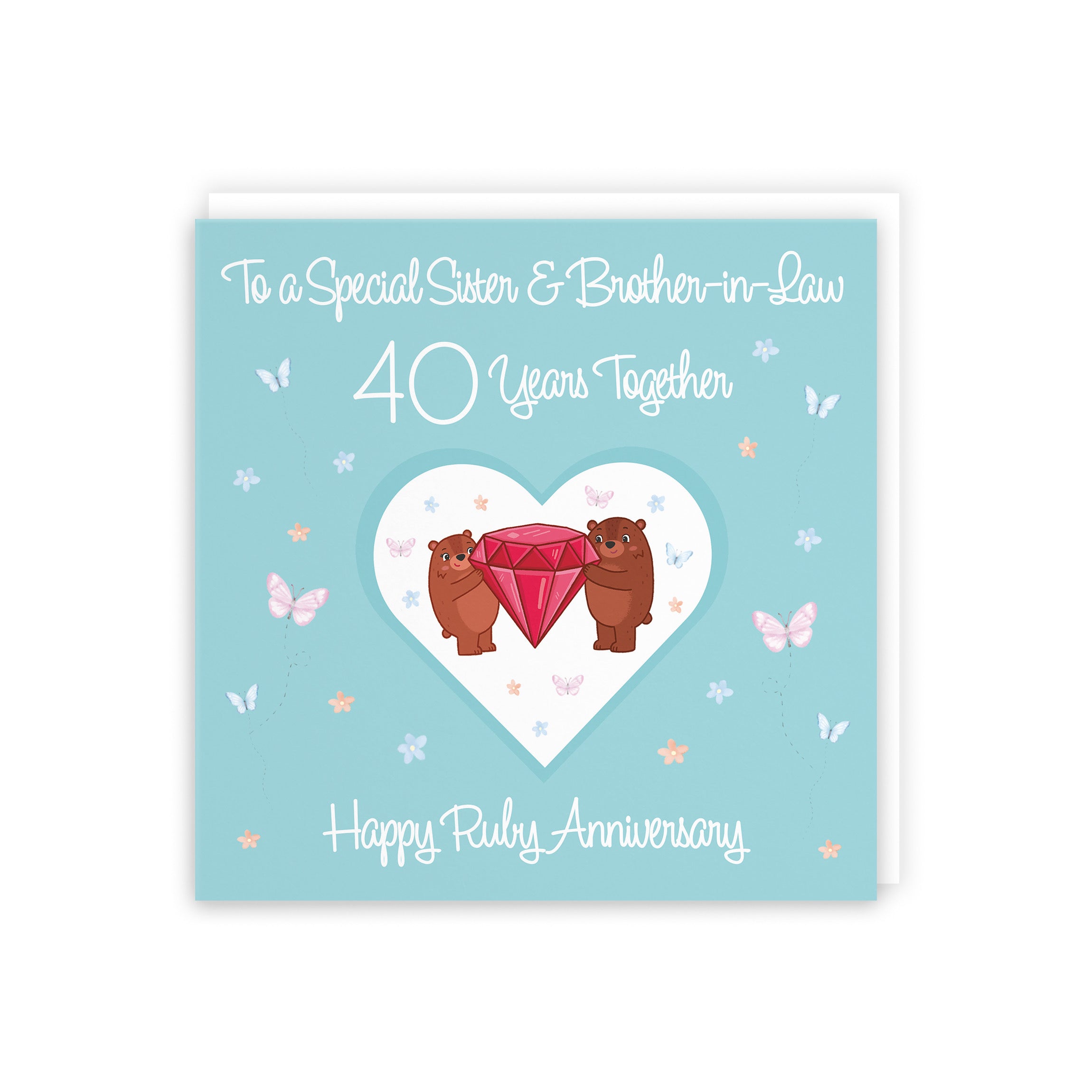 Large Sister & Brother-in-Law 40th Anniversary Card Romantic Meadows - Default Title (B0CXY7B1L5)