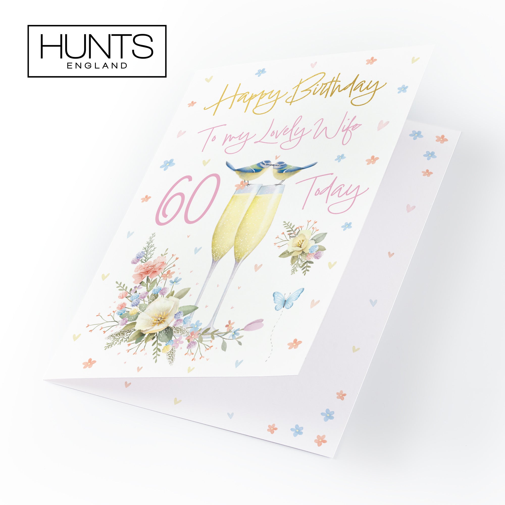 60th Wife Champagne Flutes Gold Foil Birthday Card Milo's Gallery - Default Title (B0CZ4883HZ)