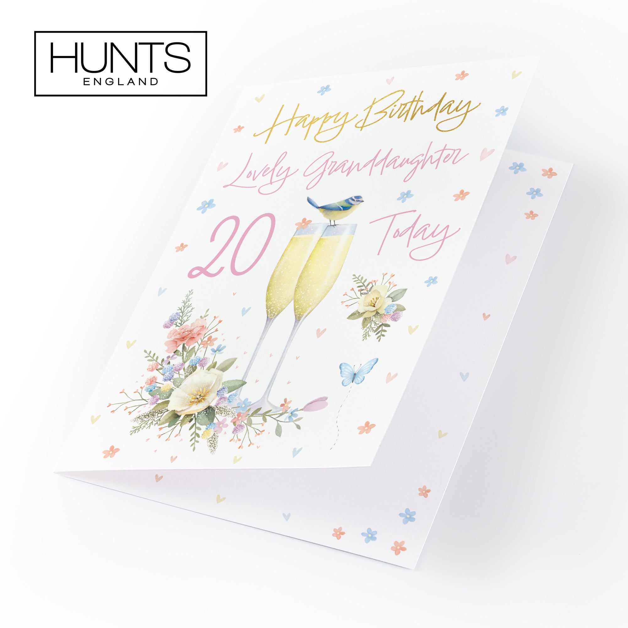 20th Granddaughter Champagne Flutes Gold Foil Birthday Card Milo's Gallery - Default Title (B0CZ4889YY)