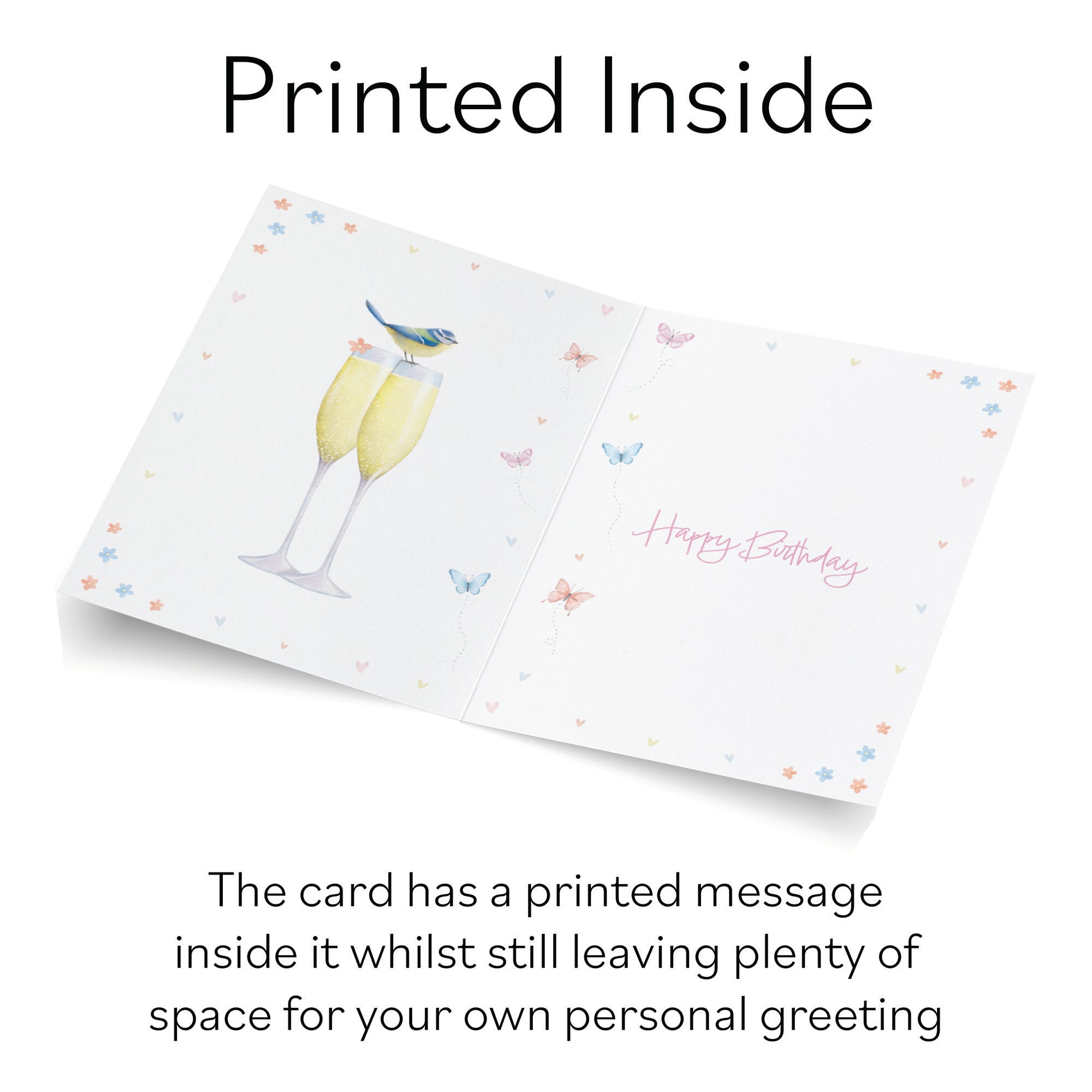 Friend Champagne Flutes Gold Foil Birthday Card Milo's Gallery - Default Title (B0CZ4975Q5)