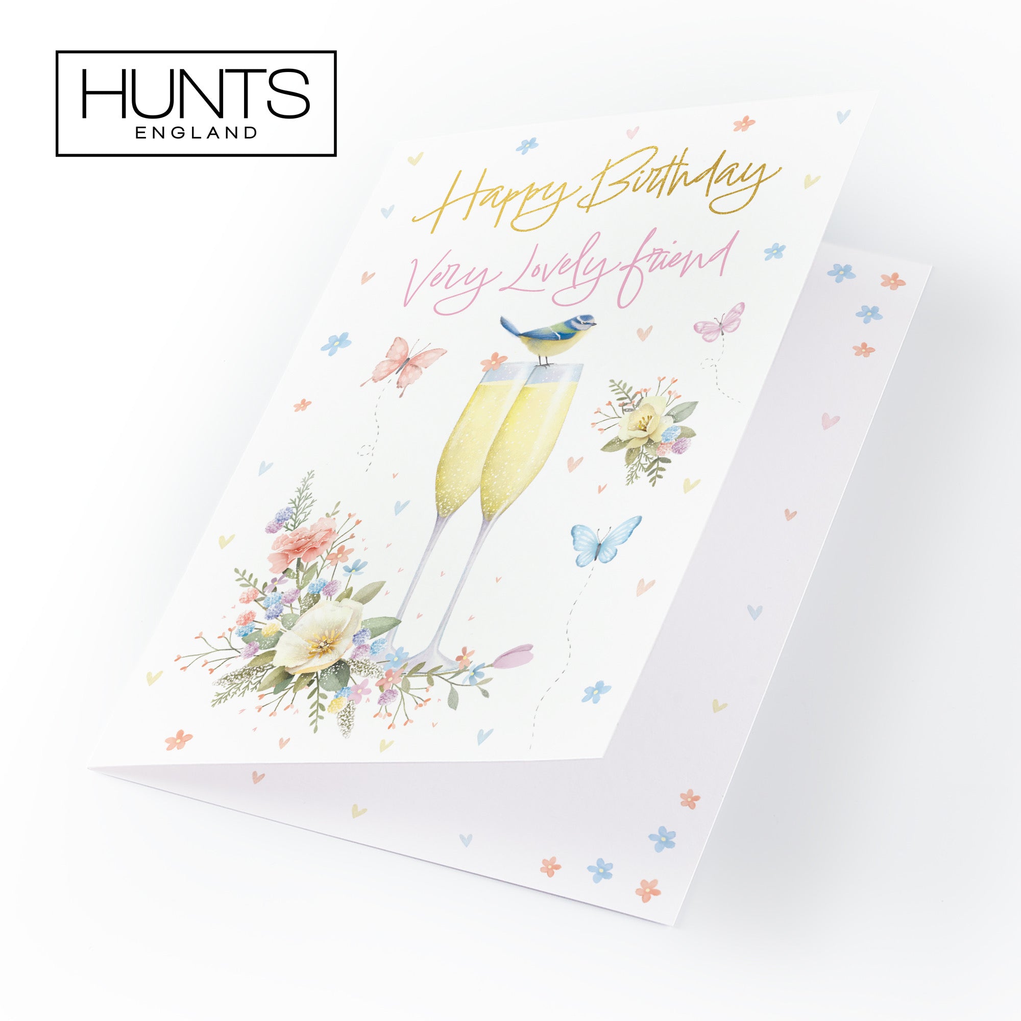 Friend Champagne Flutes Gold Foil Birthday Card Milo's Gallery - Default Title (B0CZ4975Q5)