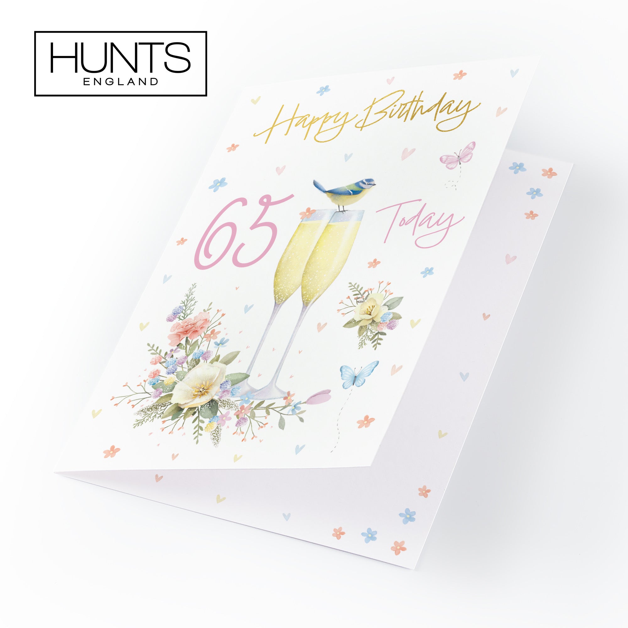 65th Champagne Flutes Gold Foil Birthday Card Milo's Gallery - Default Title (B0CZ4BMTC2)