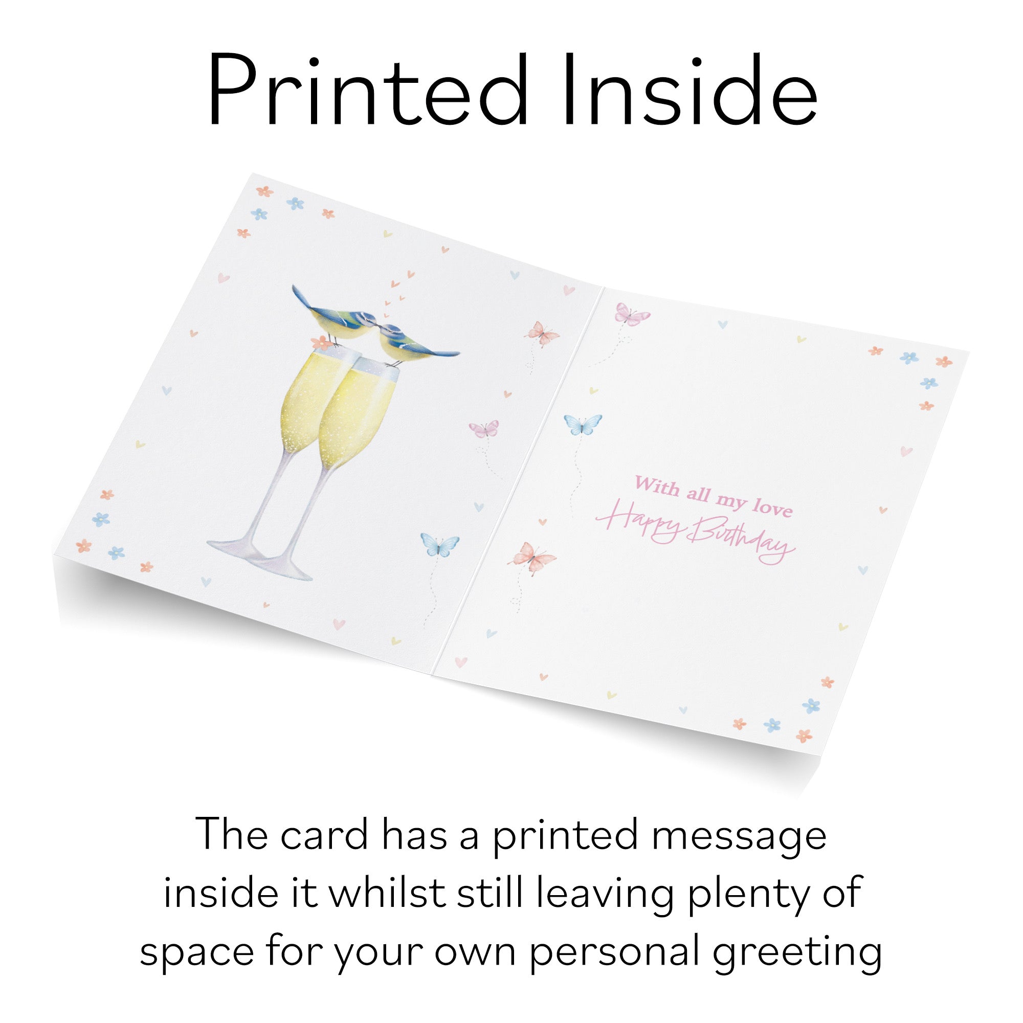 Girlfriend Champagne Flutes Gold Foil Birthday Card Milo's Gallery - Default Title (B0CZ4CK6M7)