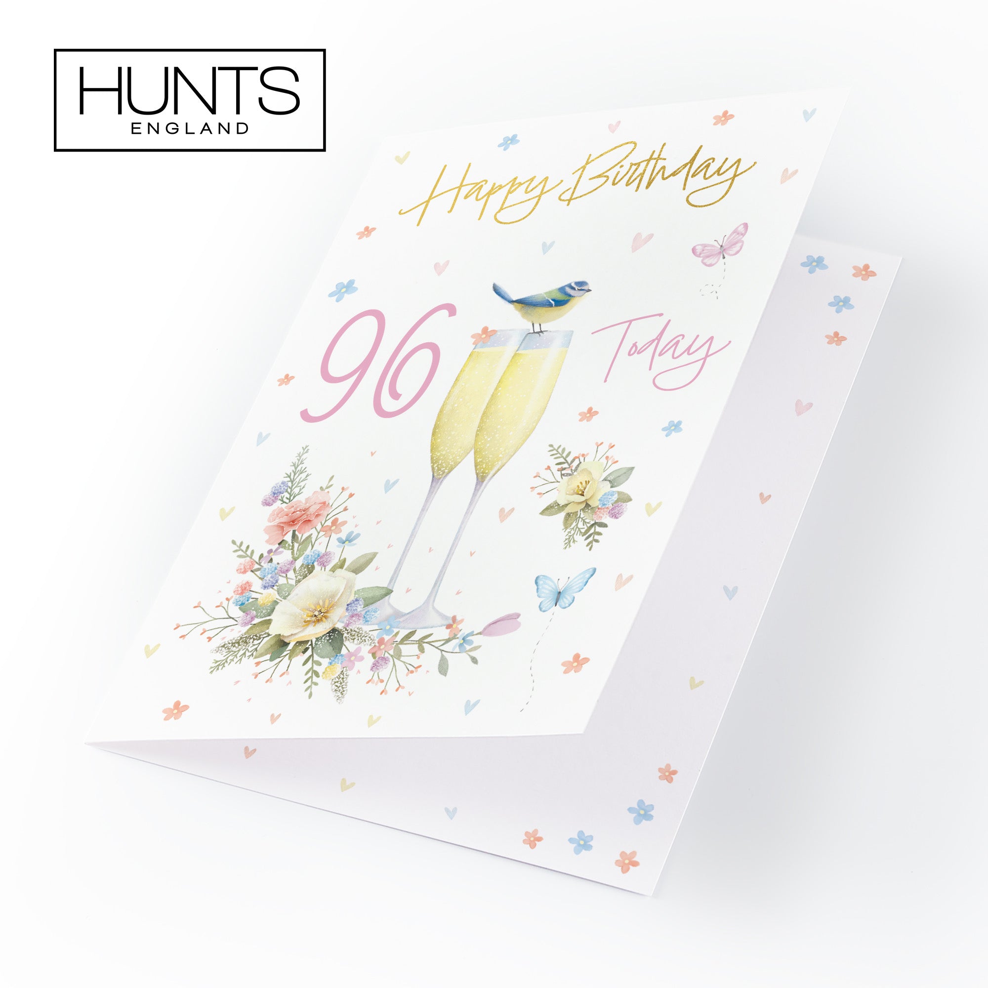 96th Champagne Flutes Gold Foil Birthday Card Milo's Gallery - Default Title (B0CZ4CXZSZ)