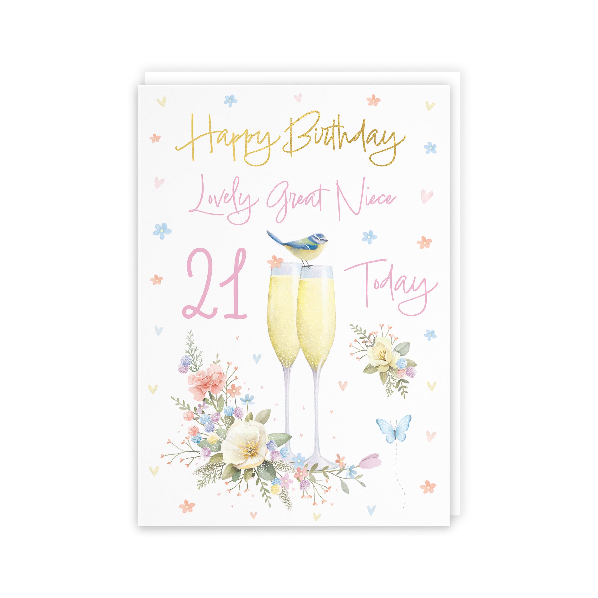 21st Great Niece Champagne Flutes Gold Foil Birthday Card Milo's Gallery - Default Title (B0CZ4DBQVH)