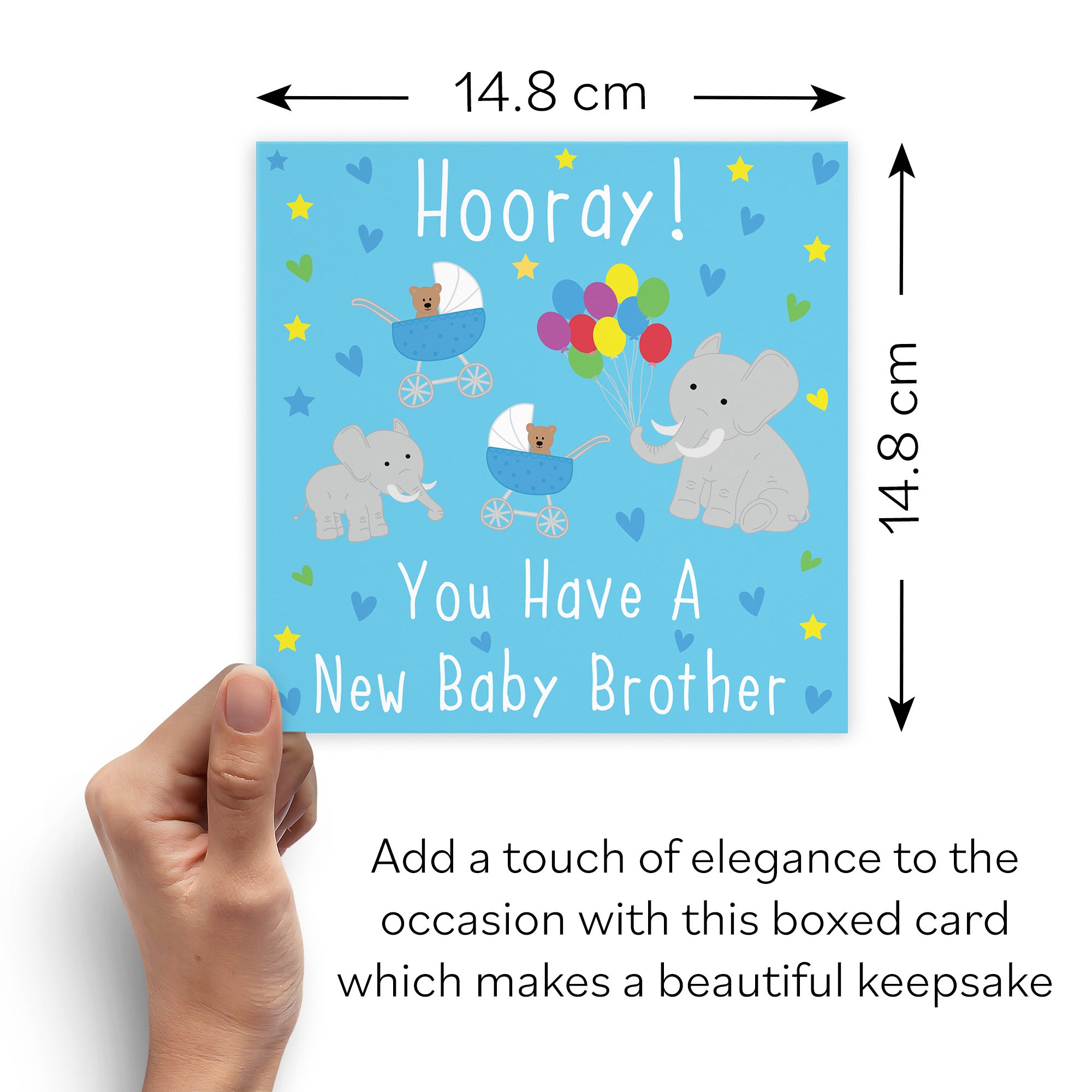 Boxed New Baby Brother Card Hooray! Iconic - Default Title (B0D4ZKNL35)